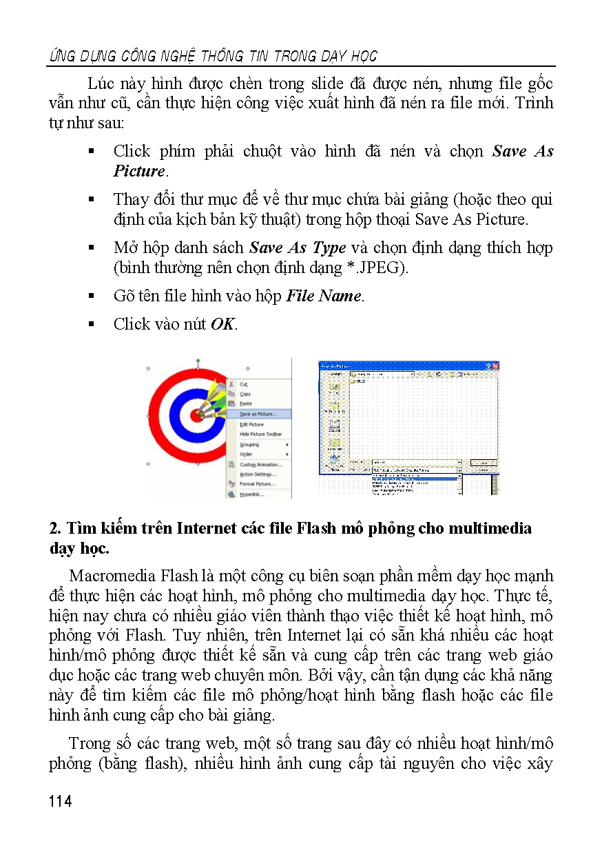 Giáo trình ứng dụng Công nghệ thông tin trong dạy học (HCMUTE) - Trang 113