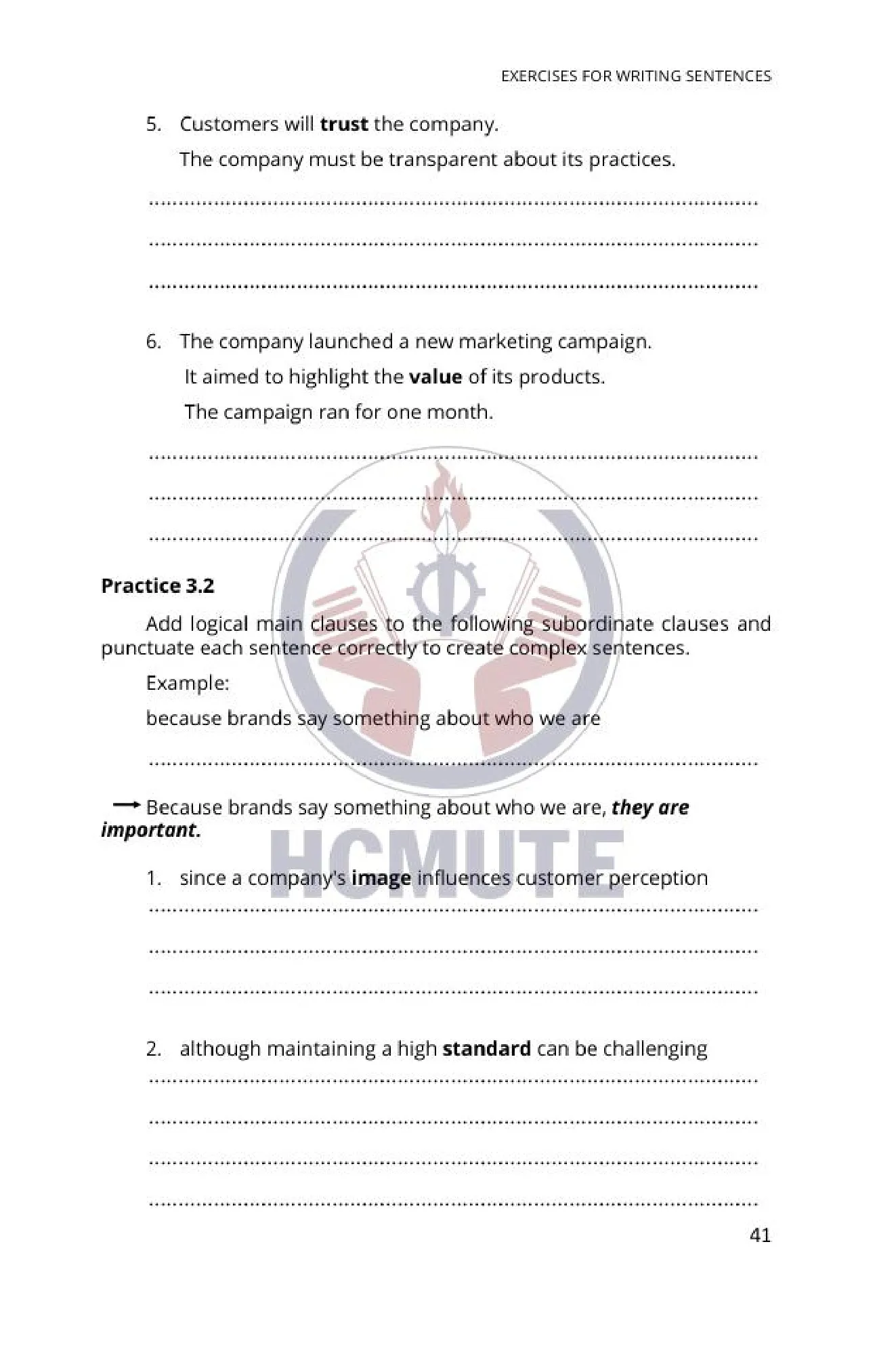 Exercises for writing sentences (HCMUTE) - Trang 42