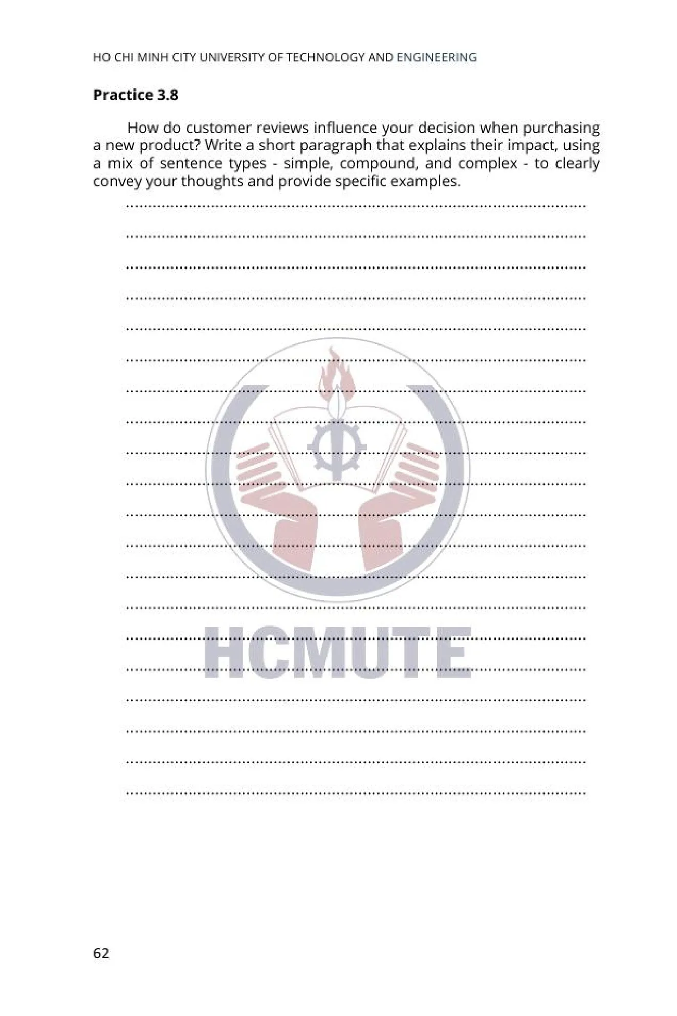 Exercises for writing sentences (HCMUTE) - Trang 63
