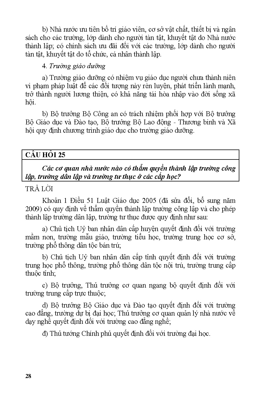 Giáo trình 80 Câu hỏi quản lý Nhà nước về giáo dục và đào tạo (HCMUTE) - Trang 28