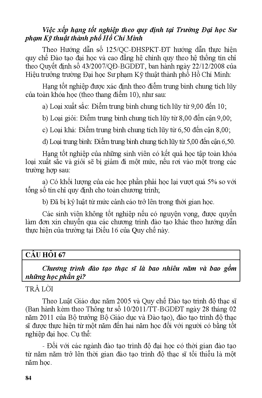 Giáo trình 80 Câu hỏi quản lý Nhà nước về giáo dục và đào tạo (HCMUTE) - Trang 84