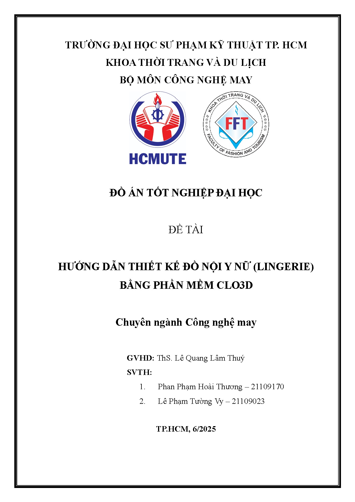 Đồ án tốt nghiệp - Hướng dẫn thiết kế đồ nội y (Lingerie) bằng phần mềm CLO3D