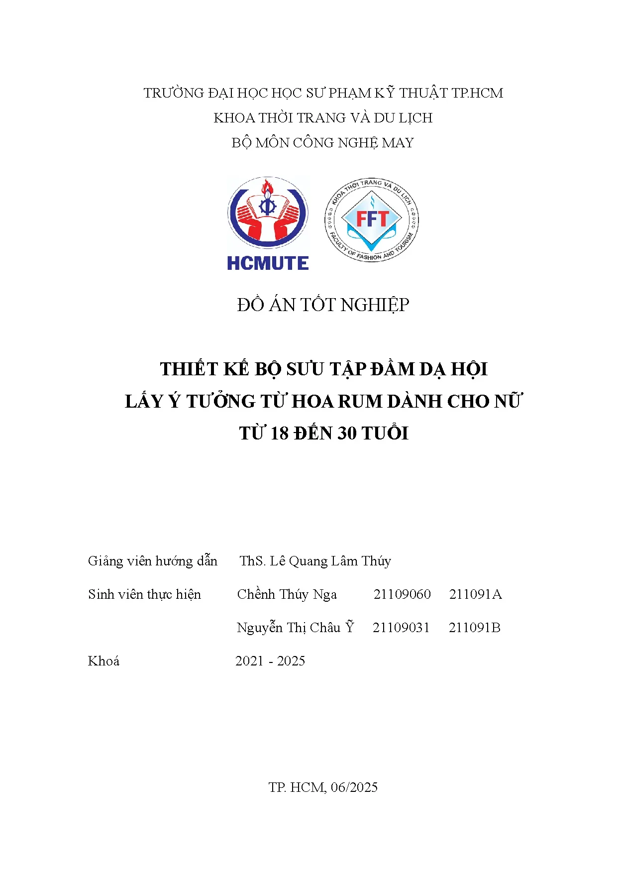 Đồ án tốt nghiệp - Thiết kế bộ sưu tập đầm dạ hội lấy lý tưởng từ hoa Rum dành cho nữ từ 18 đến 30 T - Trang 2