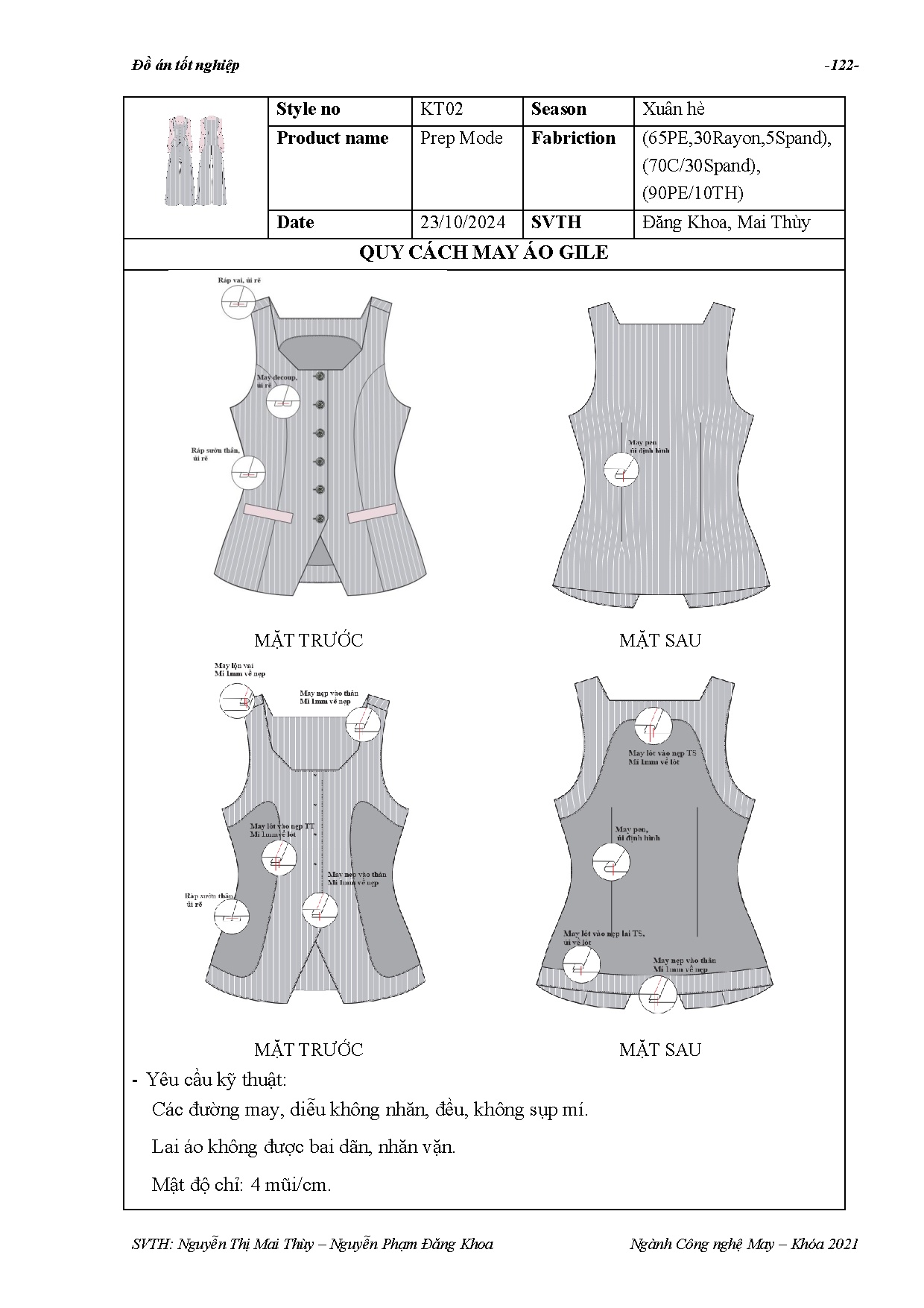 Đồ án tốt nghiệp - Thiết kế bộ sưu tập trang phục dạo phố lấy cảm hứng từ phong cách PCNTĐT 1 - 2 T - Trang 147