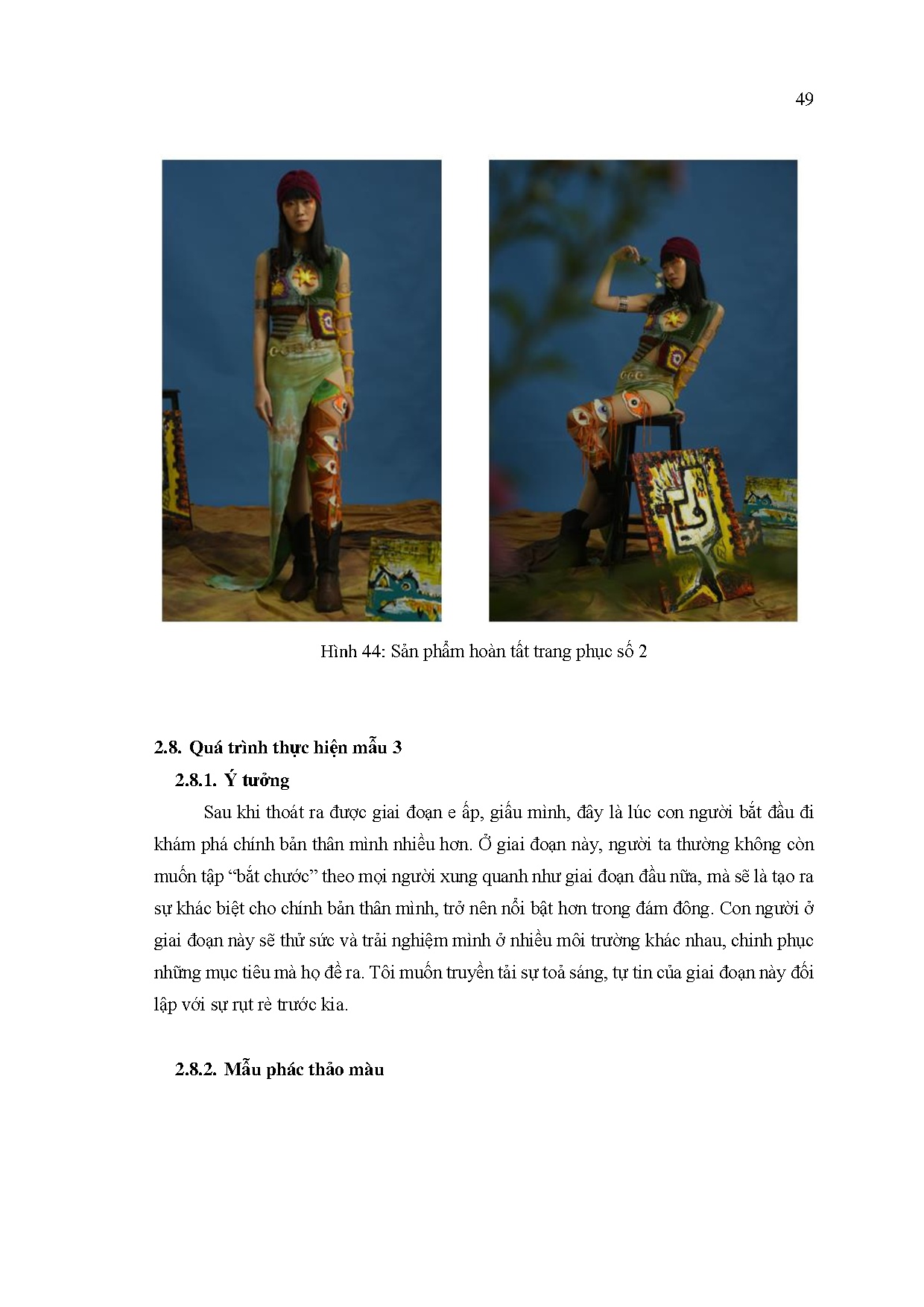 Đồ án tốt nghiệp - Thiết kế trang phục mang phong cách Hippie dành cho nam và nữ từ 23-30 TLCHTCGĐĐN - Trang 69