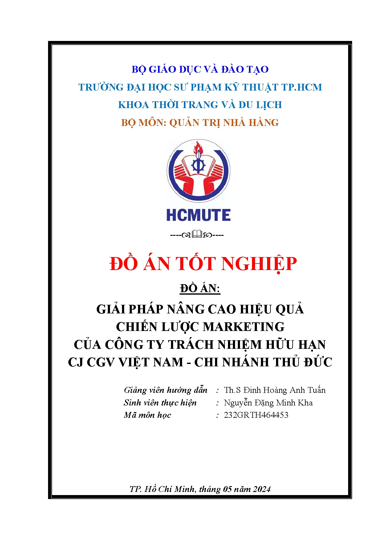 Đồ án tốt nghiệp - Giải pháp nâng cao hiệu quả chiến lược Marketing của công ty trách NHHCCVN - CNTĐ