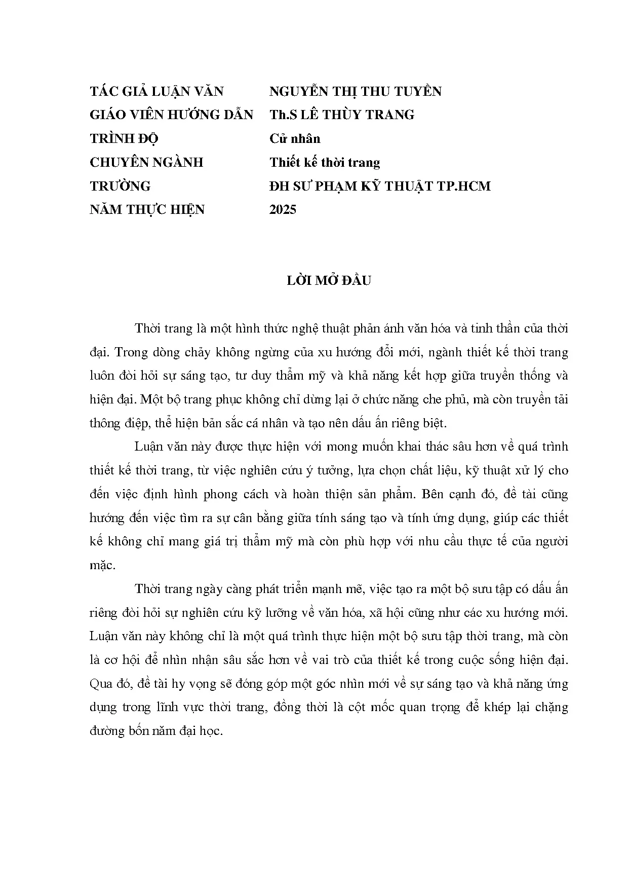 Đồ án tốt nghiệp - Thiết kế trang phục ứng dụng sự kiện dành cho nữ từ 25 đến 30 TMPCGKHELCHTPCHA - Trang 3
