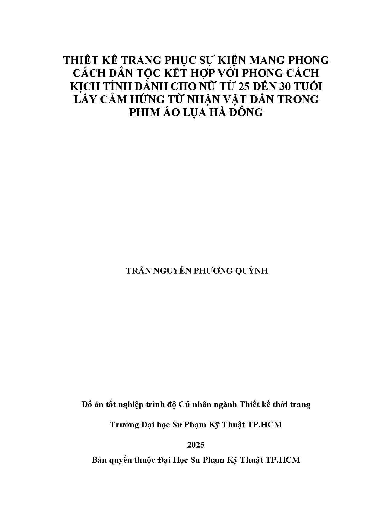 Đồ án tốt nghiệp - Thiết kế trang phục sự kiện mang phong cách dân TKHVPCKTDCNT 2 Đ 3 TLCHTNVDTPÁLHĐ - Trang 2