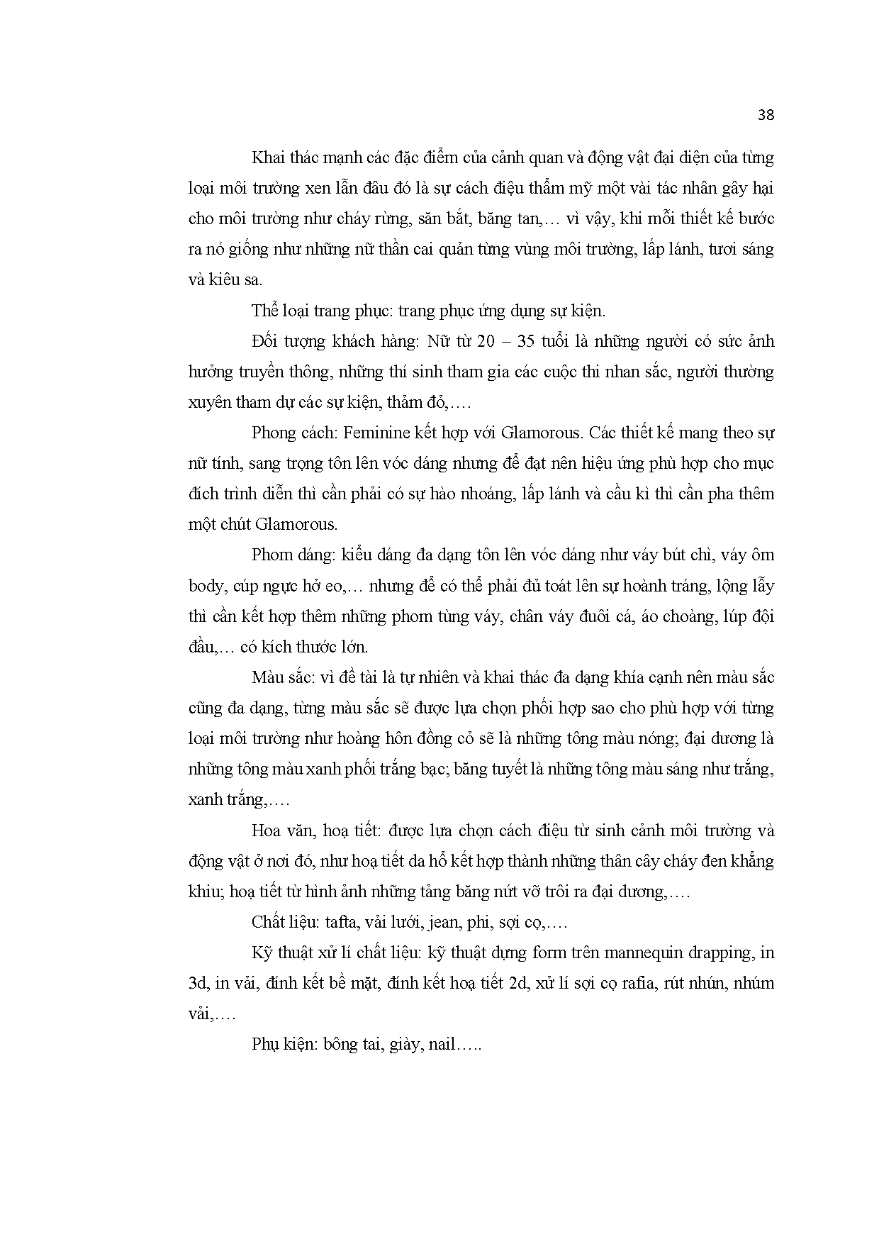 Đồ án tốt nghiệp - Thiết kế trang phục ứng dụng sự kiện cho nữ từ 20-35 tuổi phong CGLCHTTNTTTĐBVMT - Trang 49