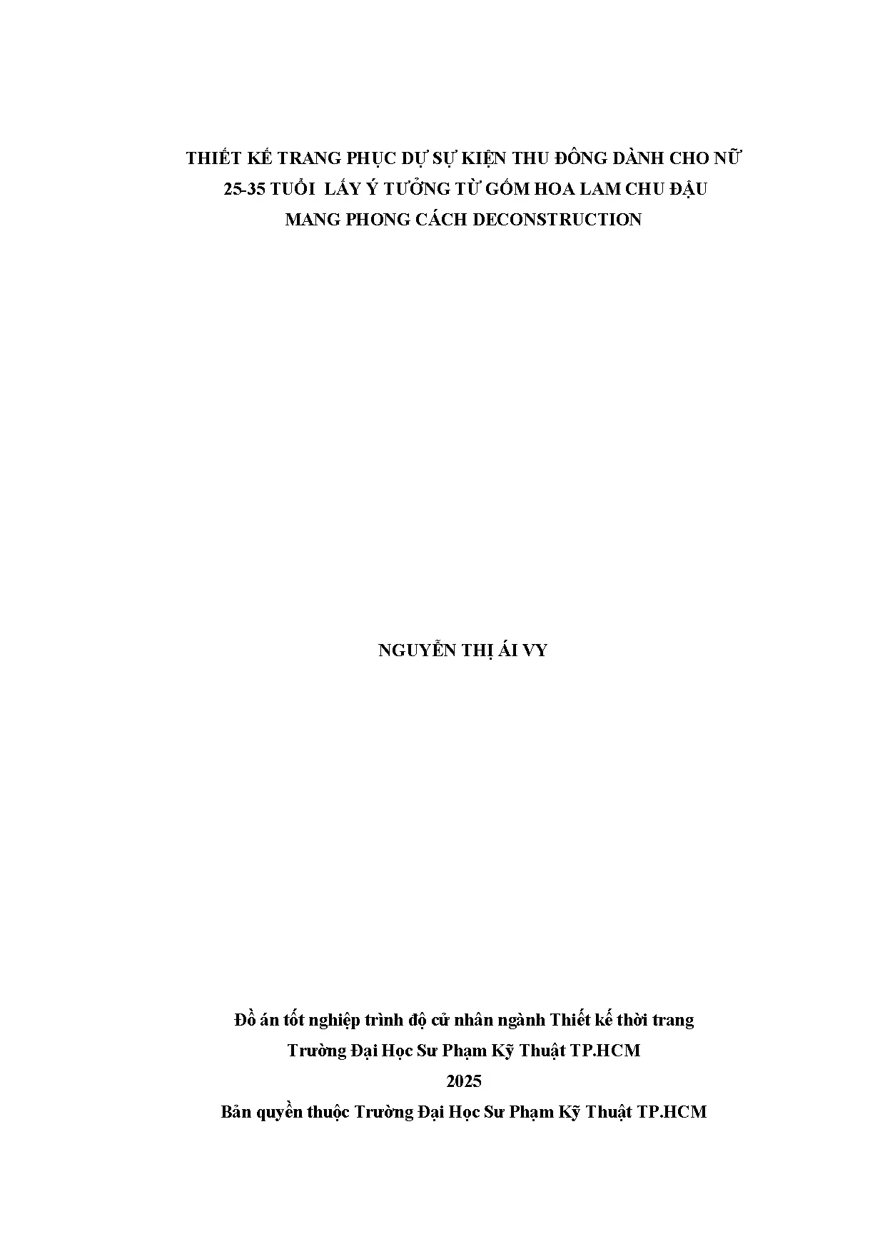 Đồ án tốt nghiệp - Thiết kế trang phục dự sự kiện thu đông dành cho nữ 25 - 35 tuổi L ý TTGHLCĐMPCD - Trang 2