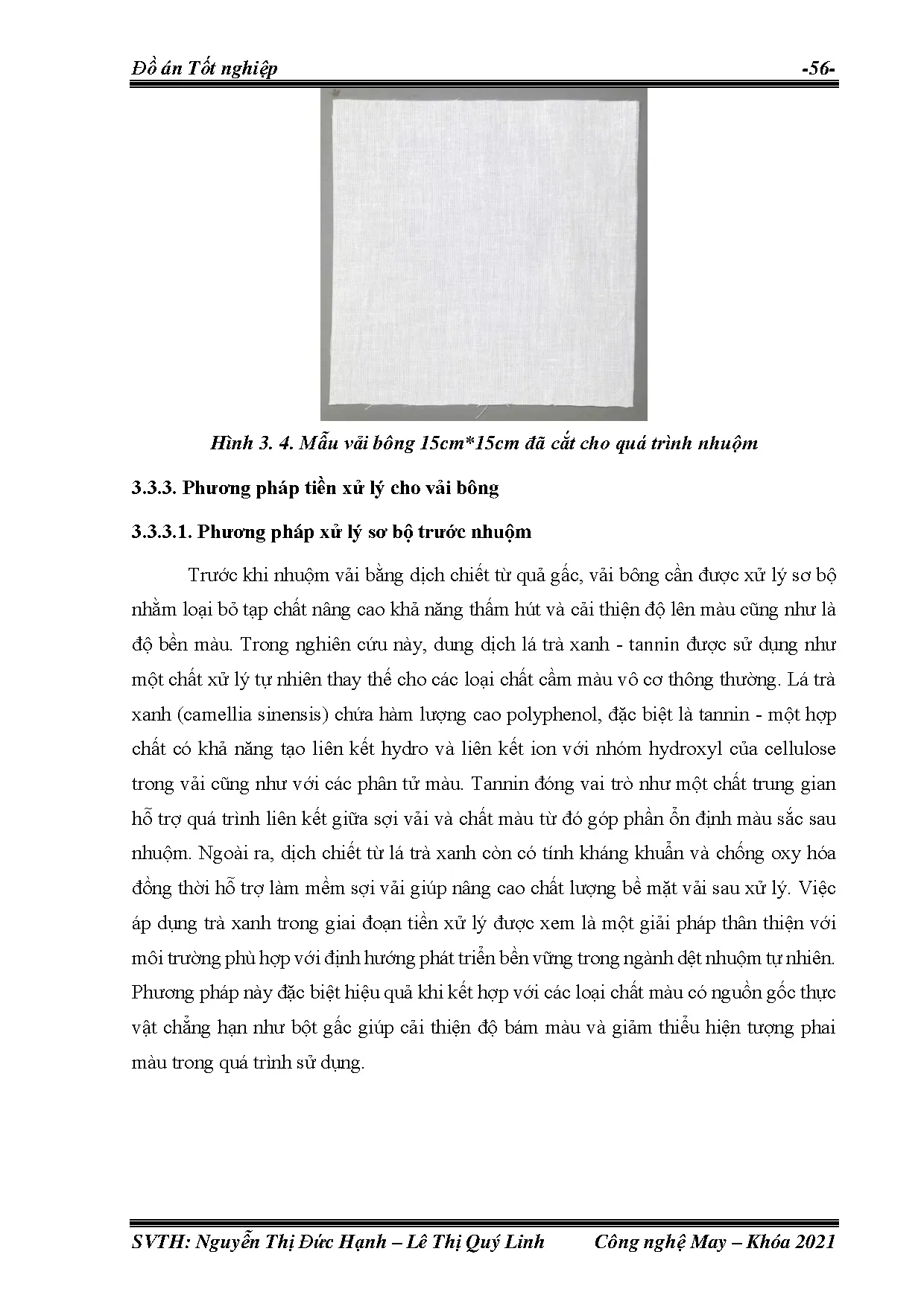 Đồ án tốt nghiệp - Xây dựng quy trình nhuộm tận trích trên vải bông bằng dịch chiết từ quả gấc - Trang 81