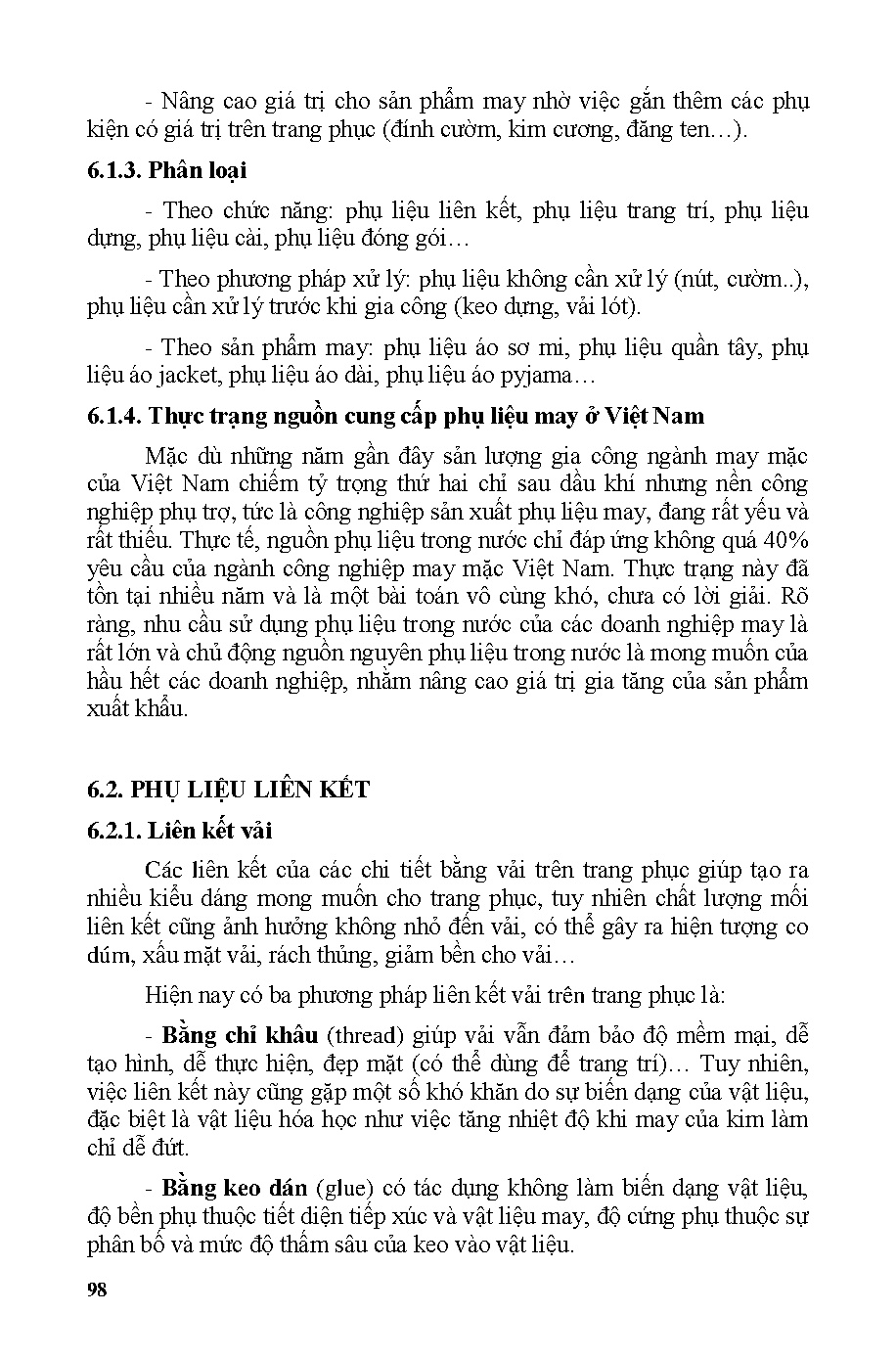 Giáo trình nguyên phụ liệu may = Garment materials and accessories (HCMUTE) - Trang 99
