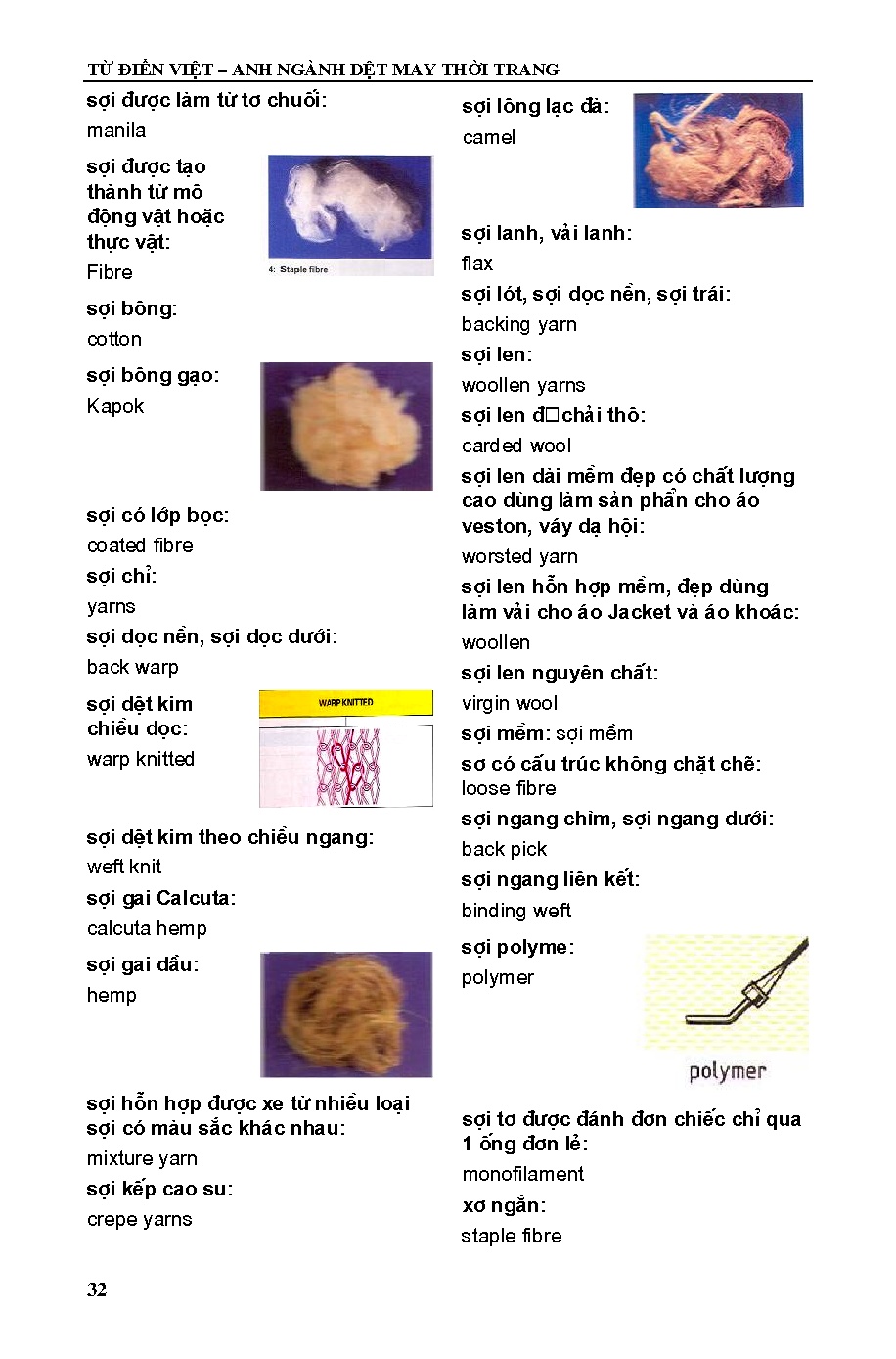 Từ điển thuật ngữ Anh - Việt, Việt - Anh chuyên ngành dệt may thời trang (HCMUTE) - Trang 33