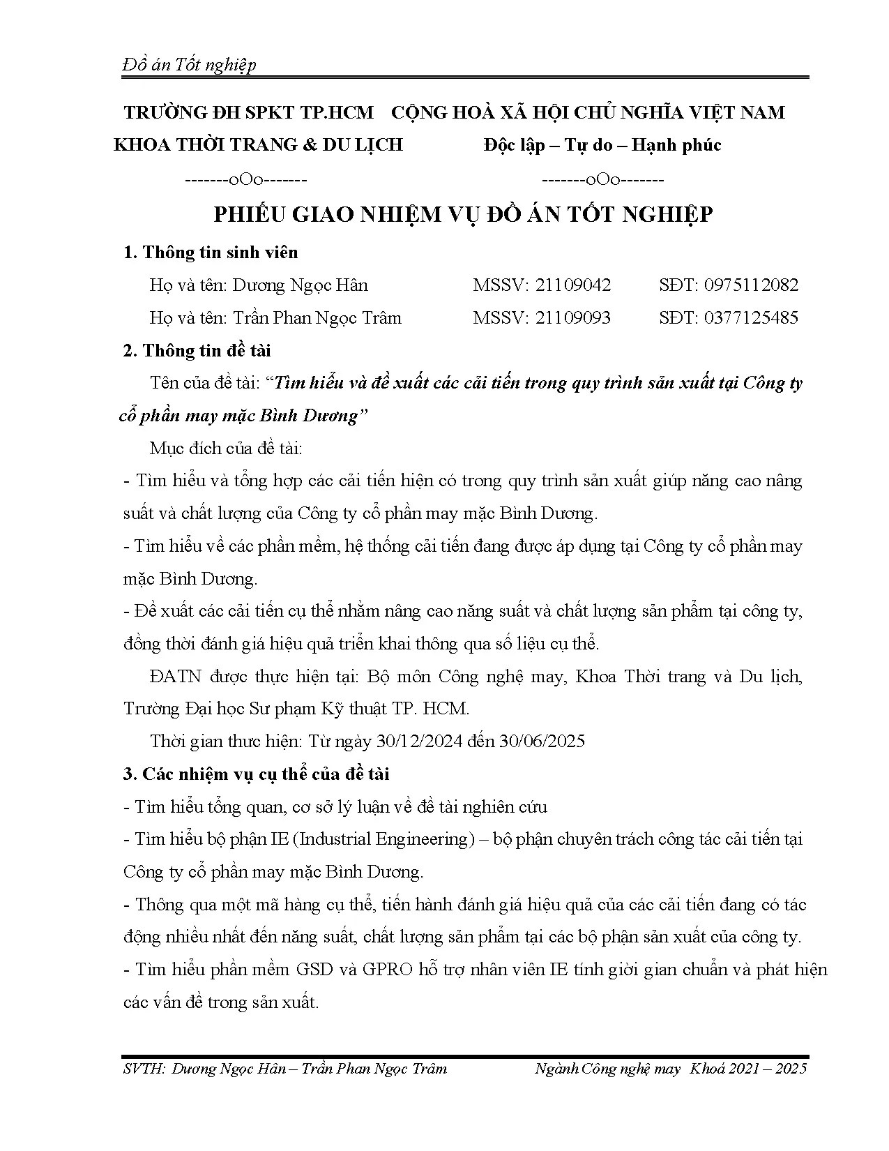 Đồ án tốt nghiệp - Tìm hiểu và đề xuất các cải tiến trong quy trình sản xuất tại Công ty cổ PMMBD - Trang 3