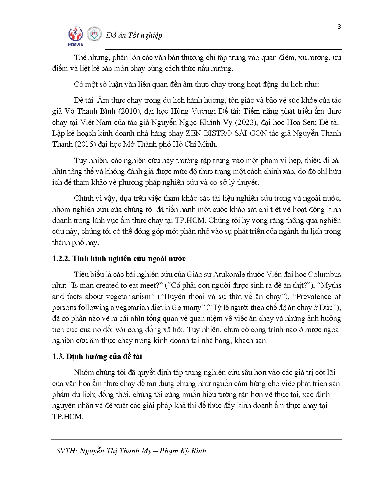 Đồ án tốt nghiệp - Thực trạng và giải pháp phát triển ẩm thực chay trong các khách sạn, nhà HTTPHCM - Trang 24