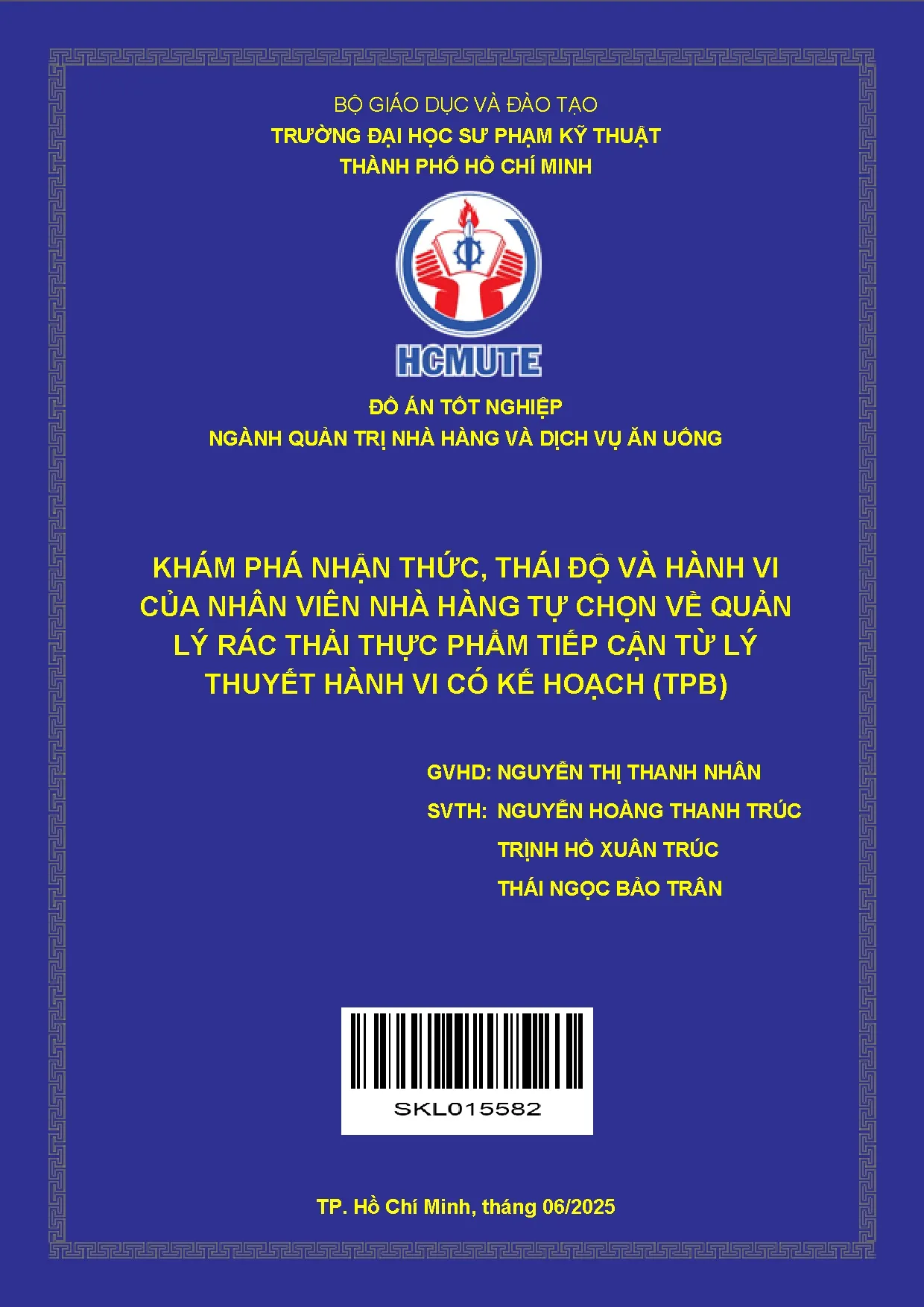 Đồ án tốt nghiệp - Khám phá nhận thức, thái độ và hành vi của nhân viên nhà HTCVQLRTTPTCTLTHVCKH (