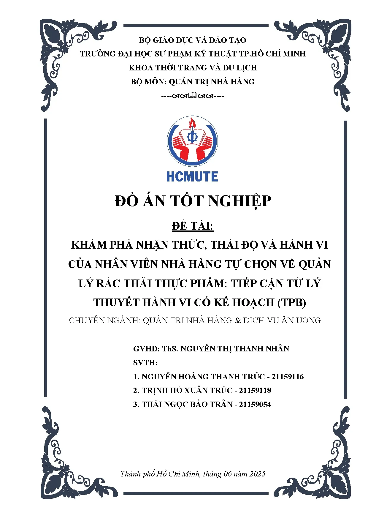 Đồ án tốt nghiệp - Khám phá nhận thức, thái độ và hành vi của nhân viên nhà HTCVQLRTTPTCTLTHVCKH ( - Trang 2