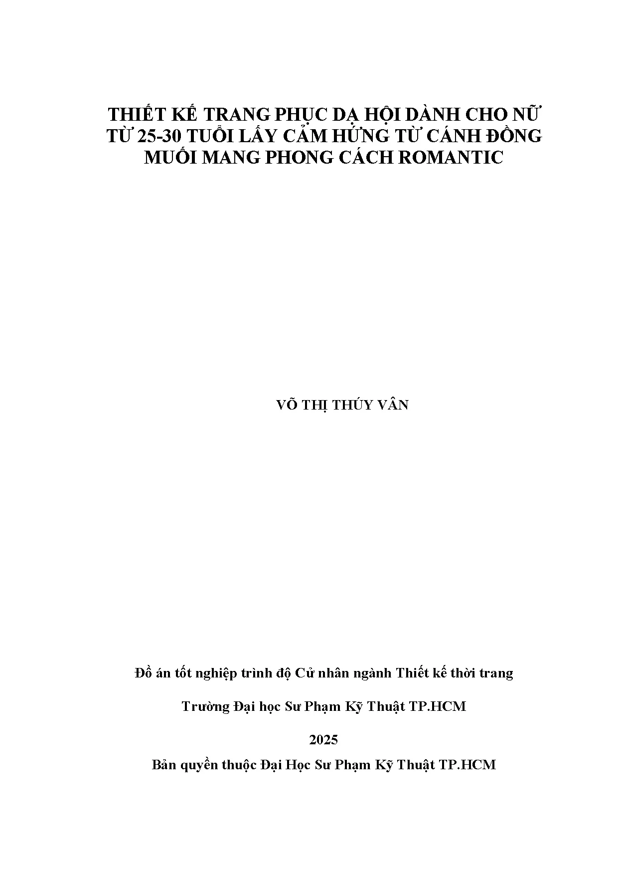 Đồ án tốt nghiệp - Thiết kế trang phục dạ hội dành cho nữ từ 25-30 tuổi lấy cảm hứng từ cánh ĐMMPCR - Trang 2
