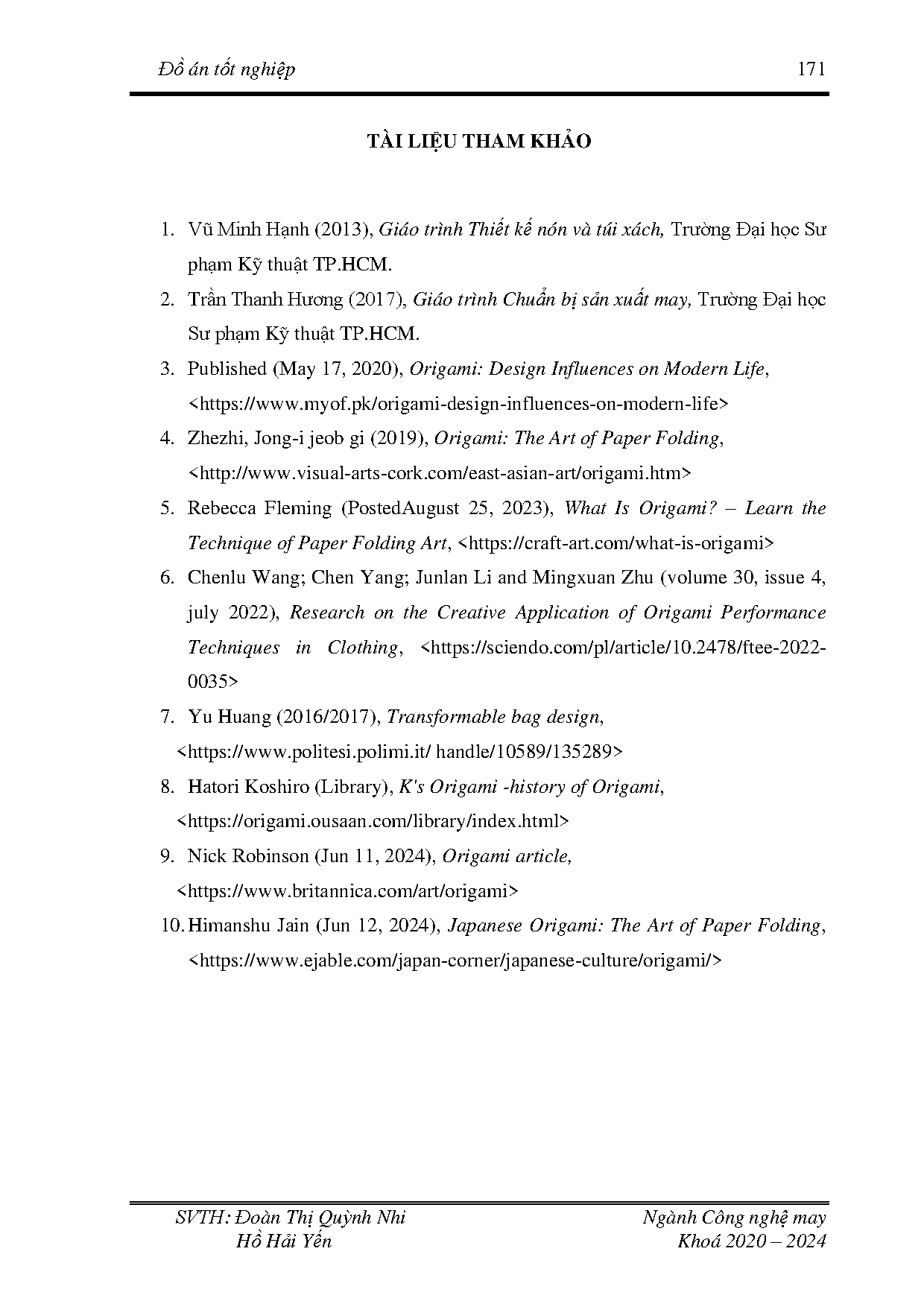 Đồ án tốt nghiệp - Thiết kế túi xách thời trang ứng dụng kỹ thuật xếp giấy Origami - Trang 194