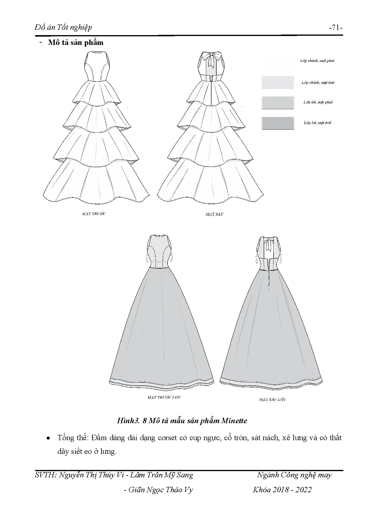 Đồ án tốt nghiệp - Thiết kế váy cưới theo phong cách Minimalist cho nữ độ tuổi từ 2 Đ 3 ĐÁTNKCLCNCNM - Trang 95