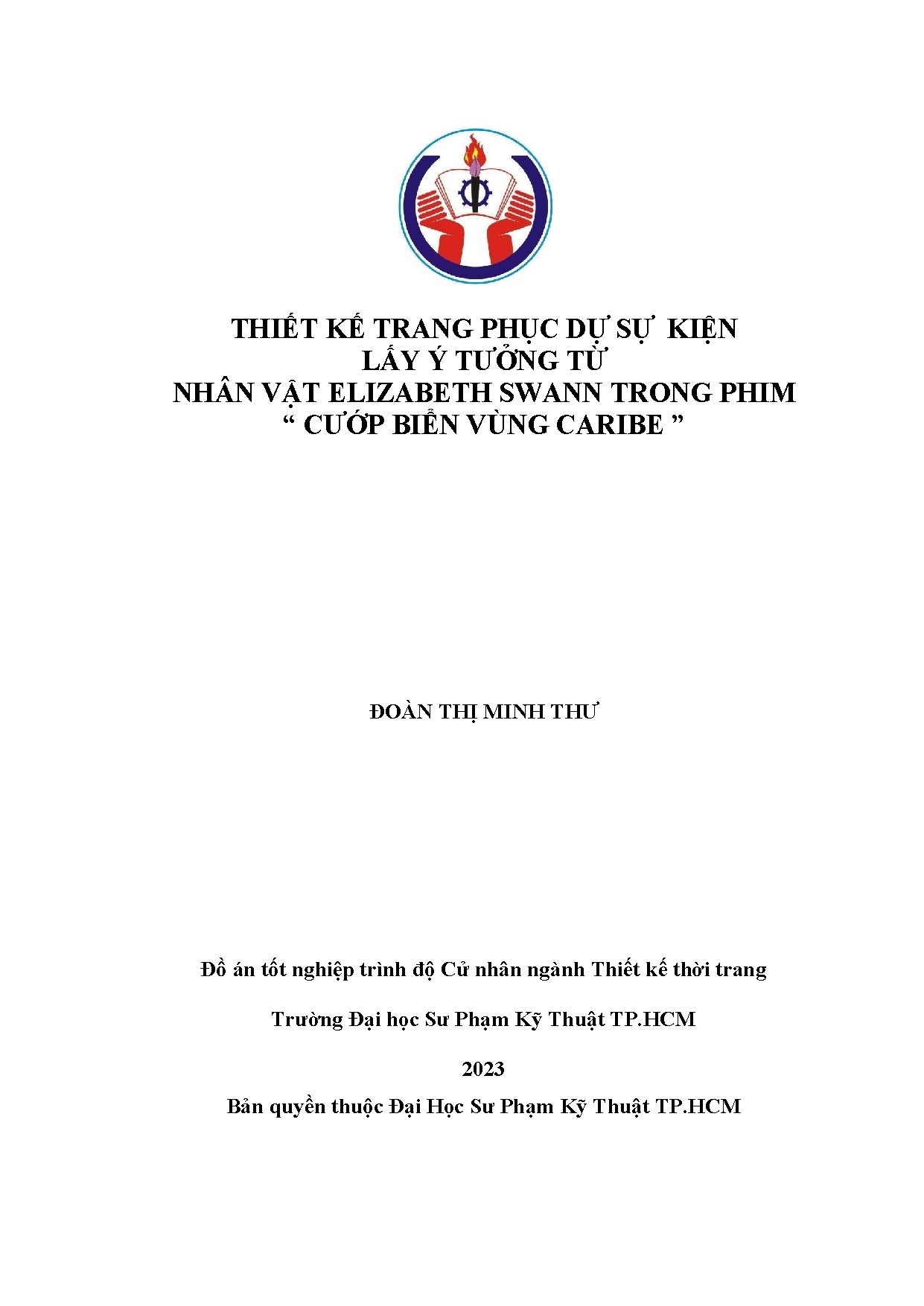 Đồ án tốt nghiệp - Thiết kế trang phục dự sự kiện lấy ý tưởng từ nhân vật Elizabeth Swann TP  BVC