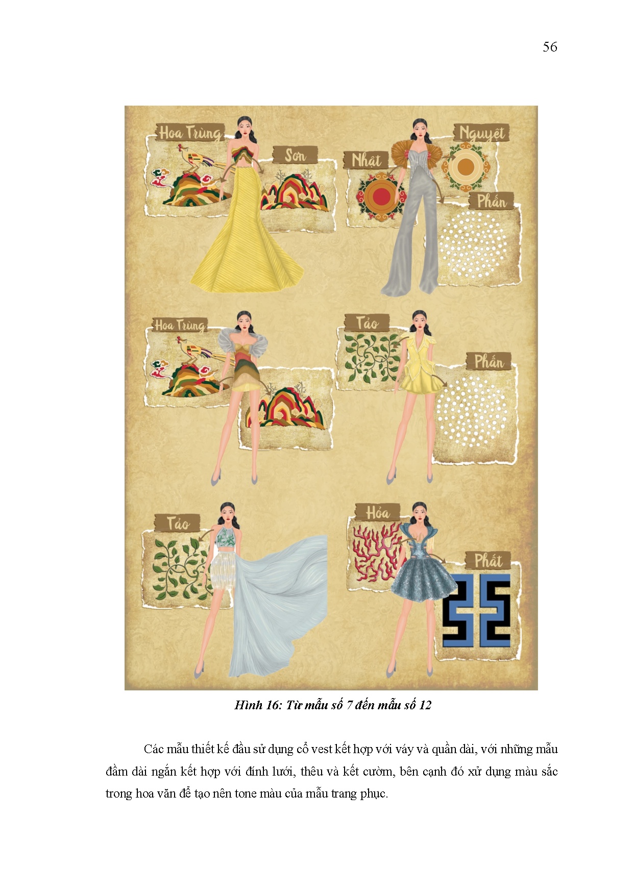 Đồ án tốt nghiệp - Thiết kế trang phục sự kiện dành cho nữ từ 22 đến 30 tuổi lấy ý TT 1 HVTCPTNVN - Trang 56