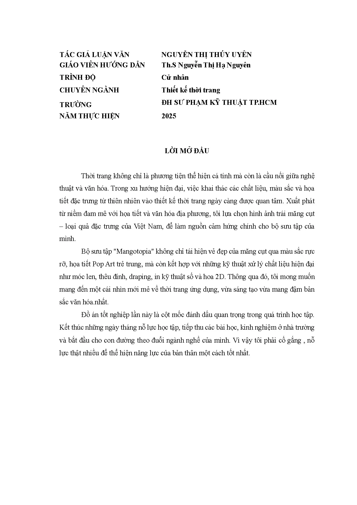 Đồ án tốt nghiệp - Thiết kế trang phục dạo phố mang phong cách Pop Art kết HYDCNT 2 - 3 TL ý TTTMC - Trang 3