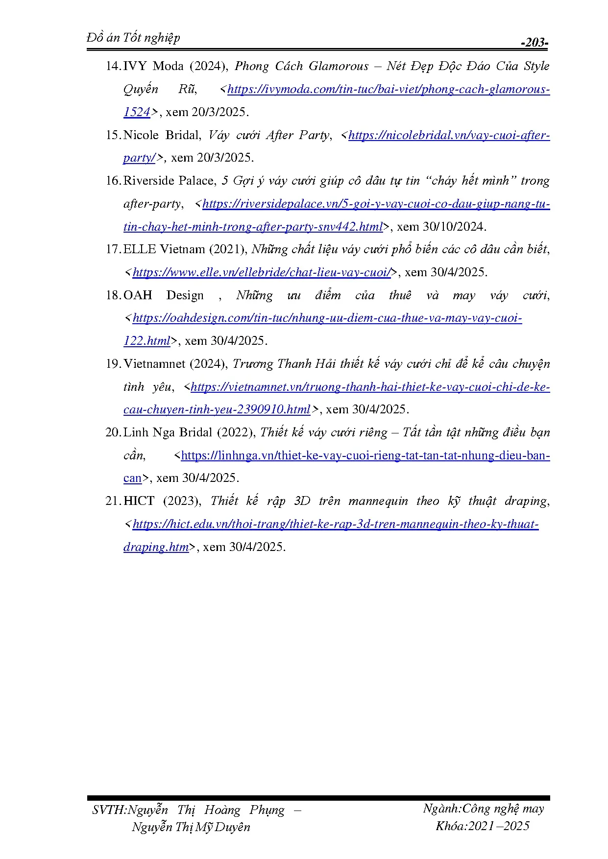 Đồ án tốt nghiệp - Thiết kế trang phục cưới After Party cho cô dâu theo phong cách Glamorous - Trang 224
