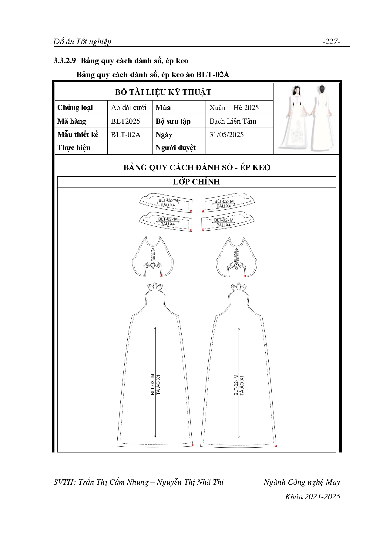 Đồ án tốt nghiệp - Thiết kế áo dài cưới ứng dụng nghệ thuật gấp giấy Origami lấy CHTHSTCNT 2 - 3 T - Trang 247