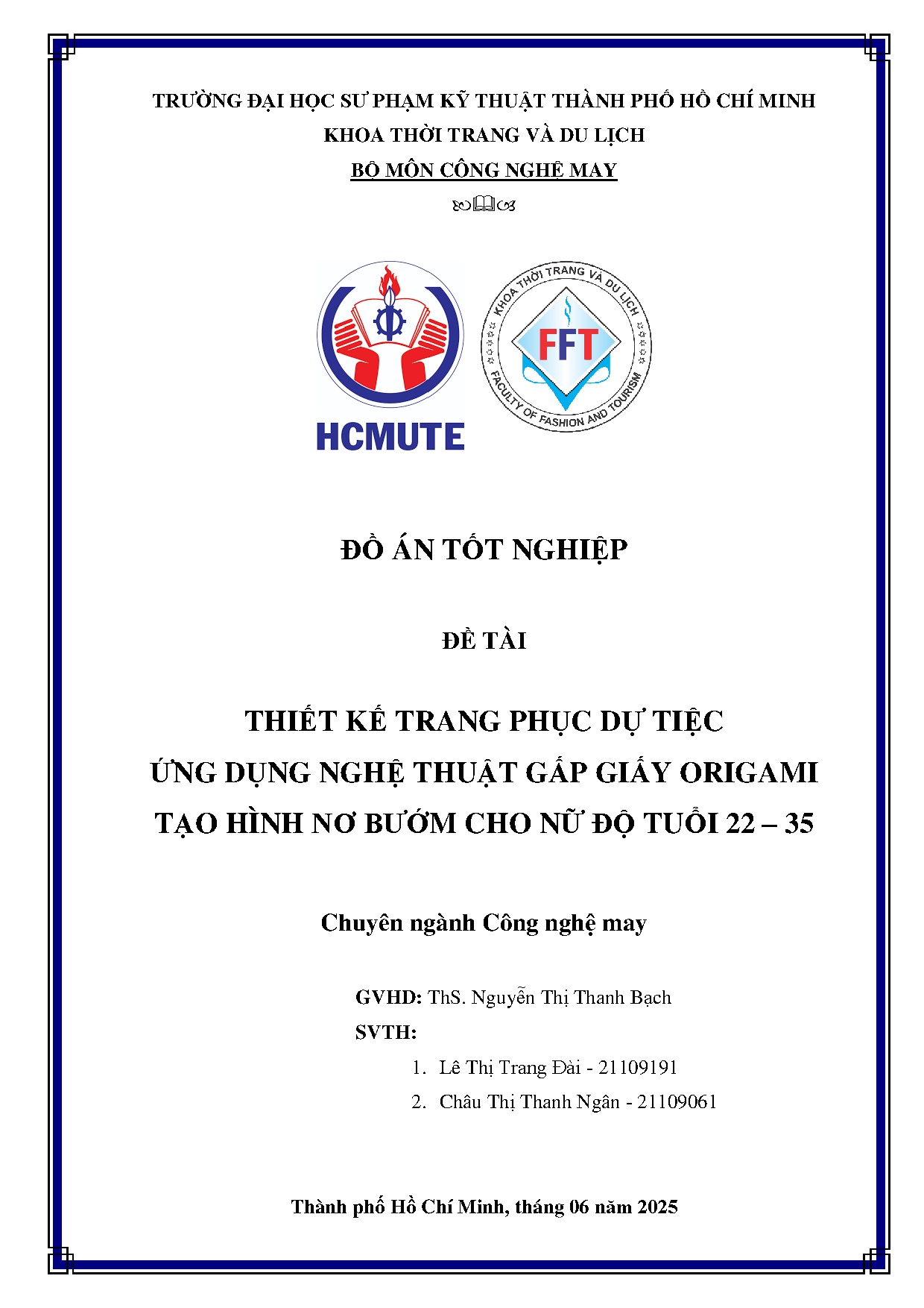 Đồ án tốt nghiệp - Thiết kế trang phục dự tiệc ứng dụng nghệ thuật gấp giấy Origami THNBCNĐT 2 - 3