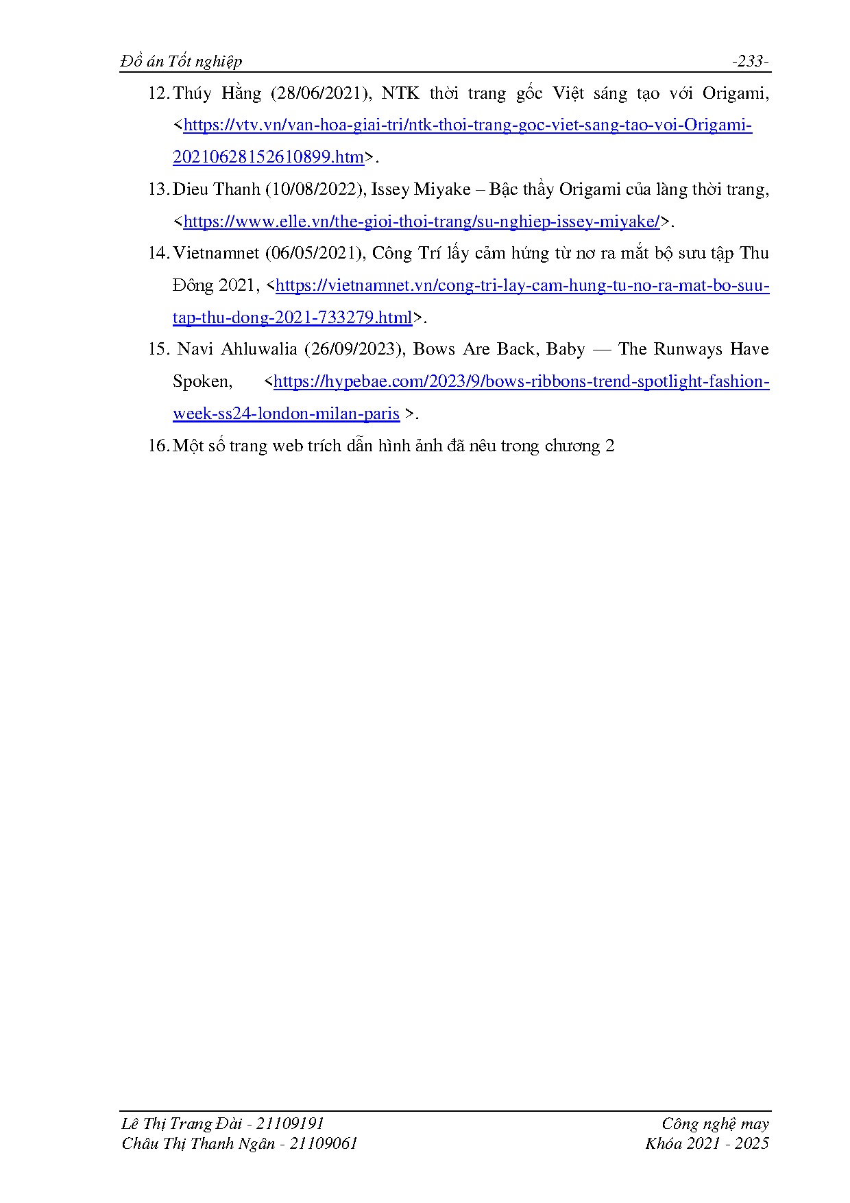 Đồ án tốt nghiệp - Thiết kế trang phục dự tiệc ứng dụng nghệ thuật gấp giấy Origami THNBCNĐT 2 - 3 - Trang 252