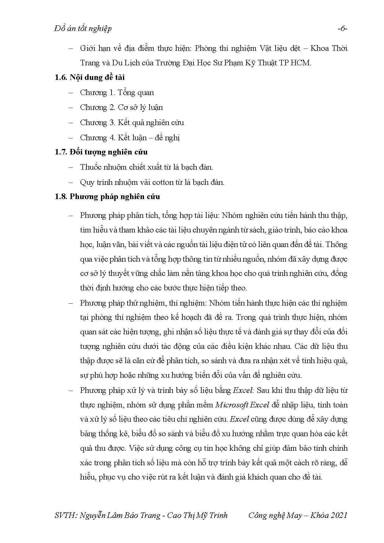 Đồ án tốt nghiệp - Đánh giá khả năng nhuộm vải cotton từ dịch chiết lá bạch đàn - Trang 23