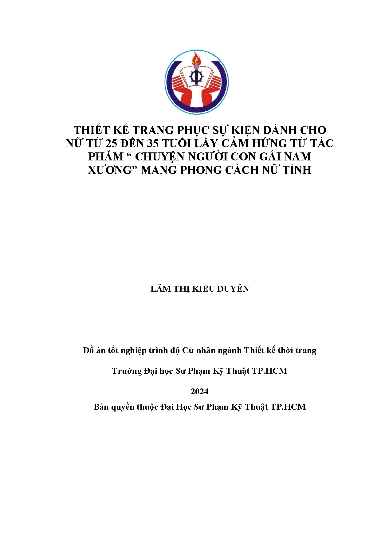 Đồ án tốt nghiệp - Thiết kế trang phục sự kiện dành cho nữ từ 25 đến 35 tuổi lấy CHTTP  NCGNXMPCNT