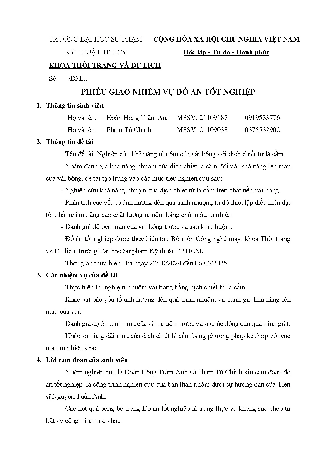 Đồ án tốt nghiệp - Nghiên cứu khả năng nhuộm của vải bông với dịch chiết từ lá cẩm - Trang 4