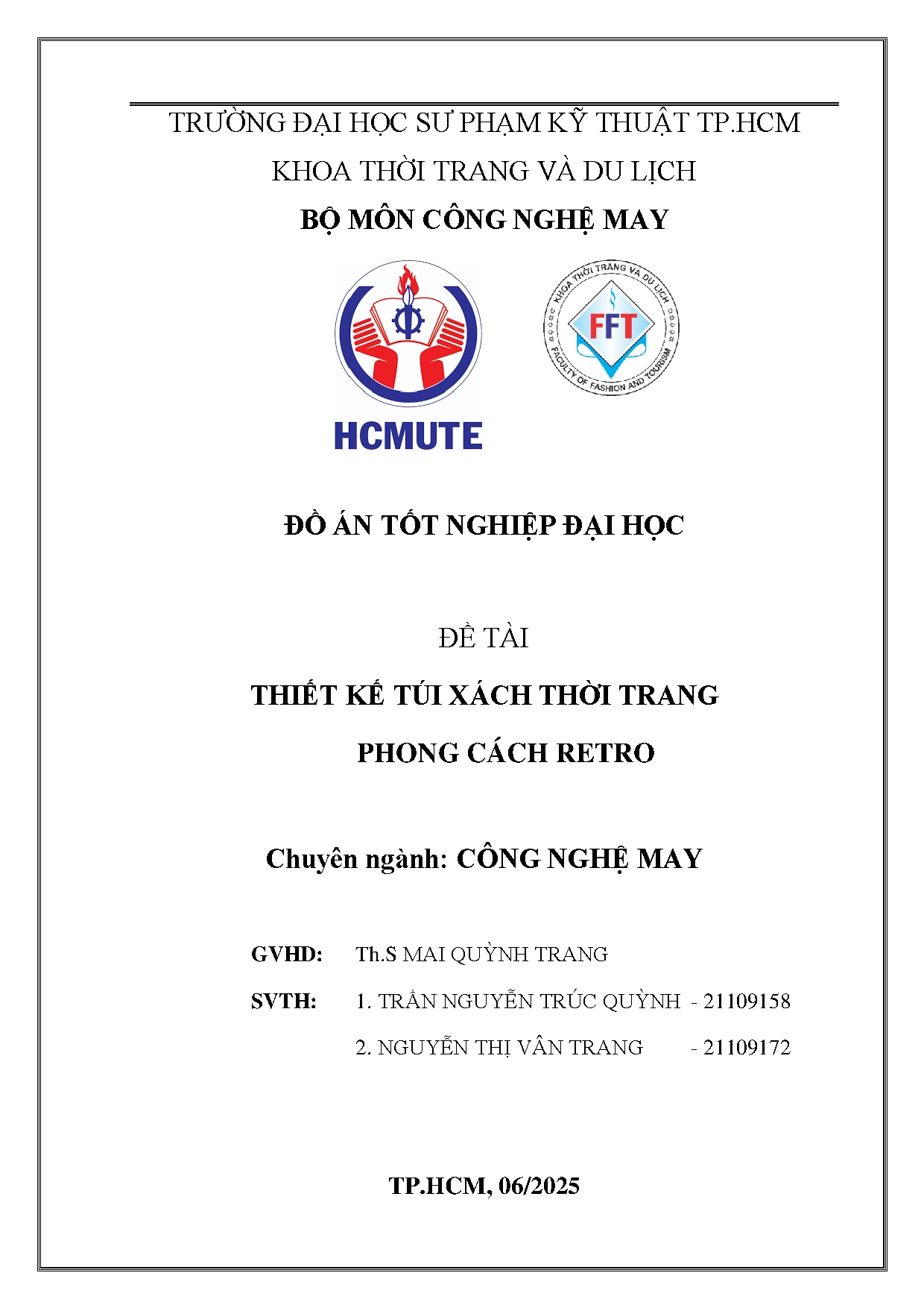 Đồ án tốt nghiệp - Thiết kế túi xách thời trang phong cách Retro