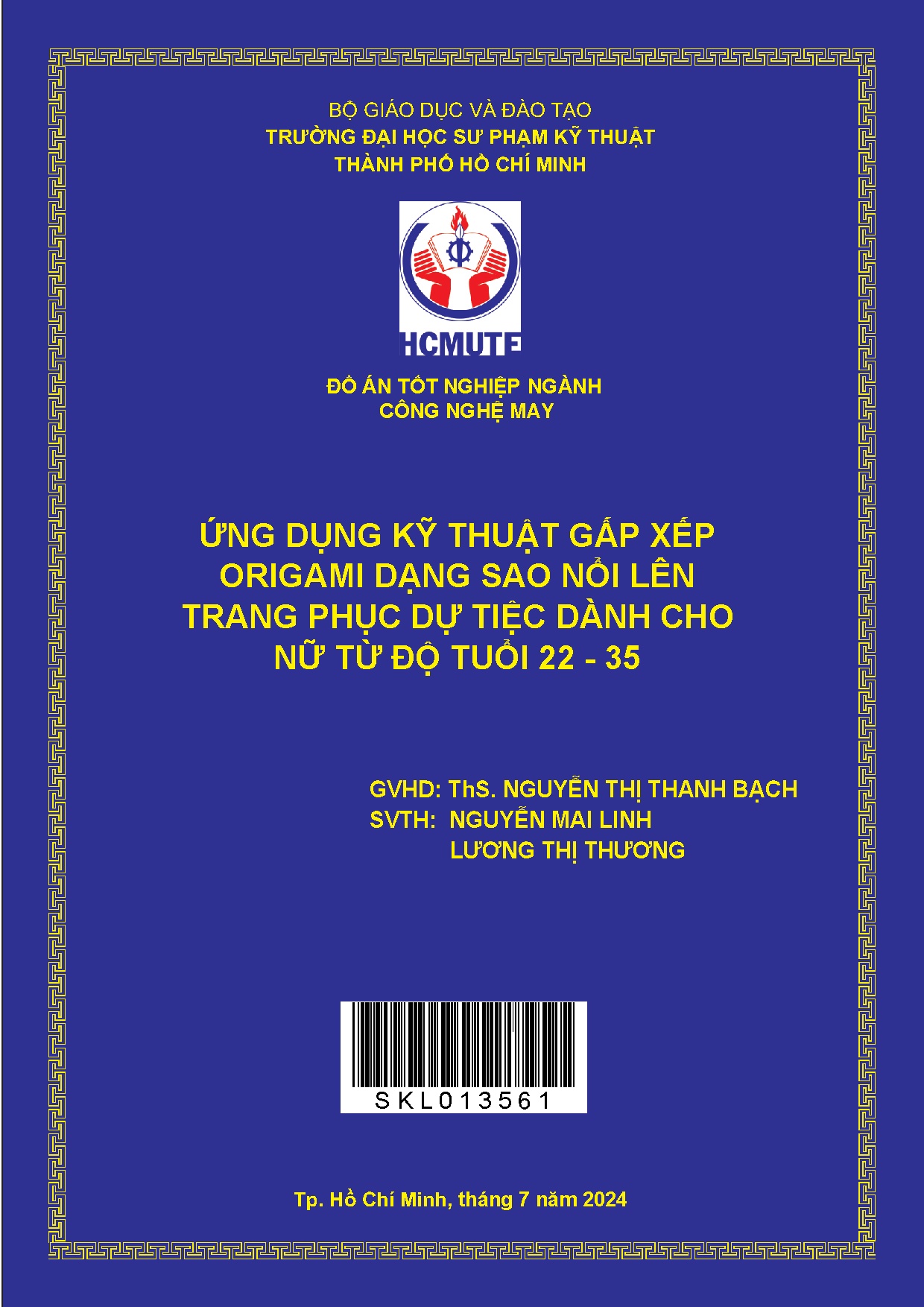 Đồ án tốt nghiệp - Ứng dụng kỹ thuật gấp xếp Origami dạng sao nổi lên trang phục dự tiệc DCNTĐT 2