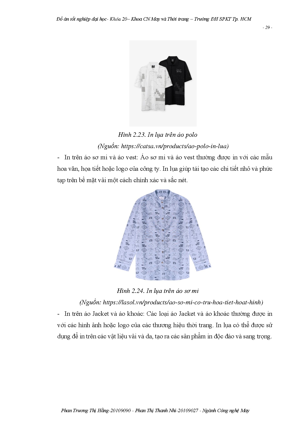 Đồ án tốt nghiệp - Ứng dụng công nghệ in lụa trên sản phẩm may mặc tại công ty TNHH dệt may Hoa Sen - Trang 52