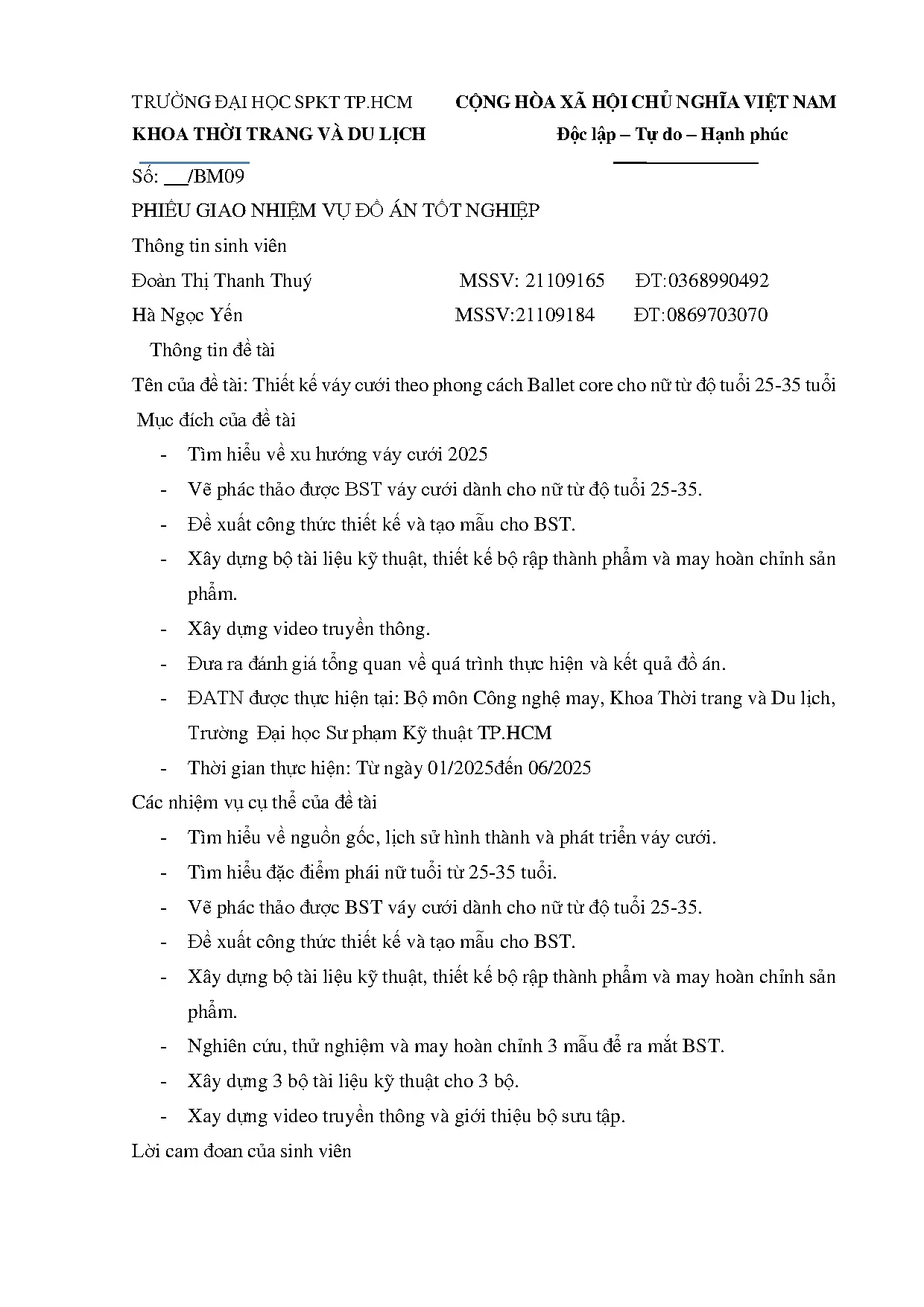 Đồ án tốt nghiệp - Thiết kế váy cưới theo phong cách Ballet core cho nữ từ độ tuổi 25-35 - Trang 2