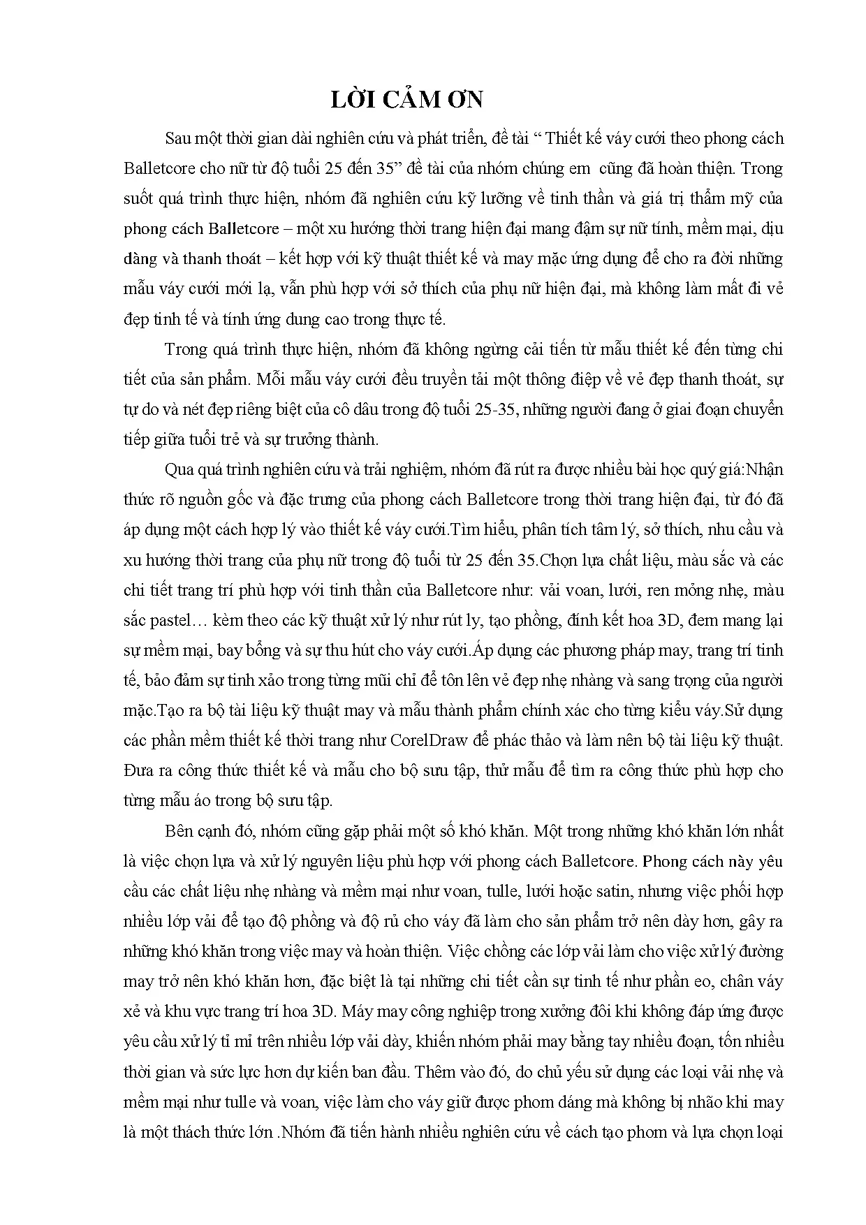 Đồ án tốt nghiệp - Thiết kế váy cưới theo phong cách Ballet core cho nữ từ độ tuổi 25-35 - Trang 4