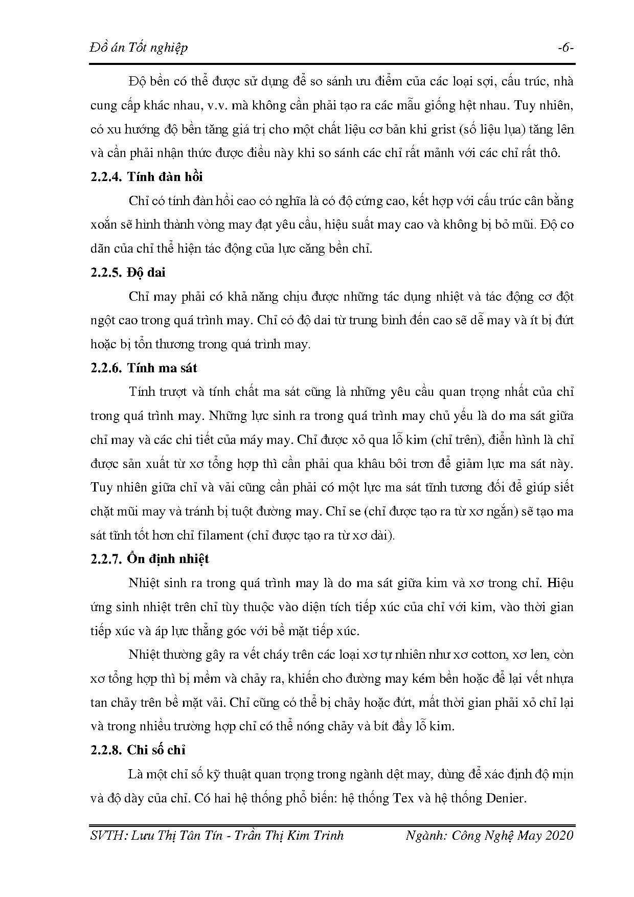 Đồ án tốt nghiệp - Tìm hiểu quy trình sản xuất và công tác kiểm định chất lượng chỉ may - Trang 24