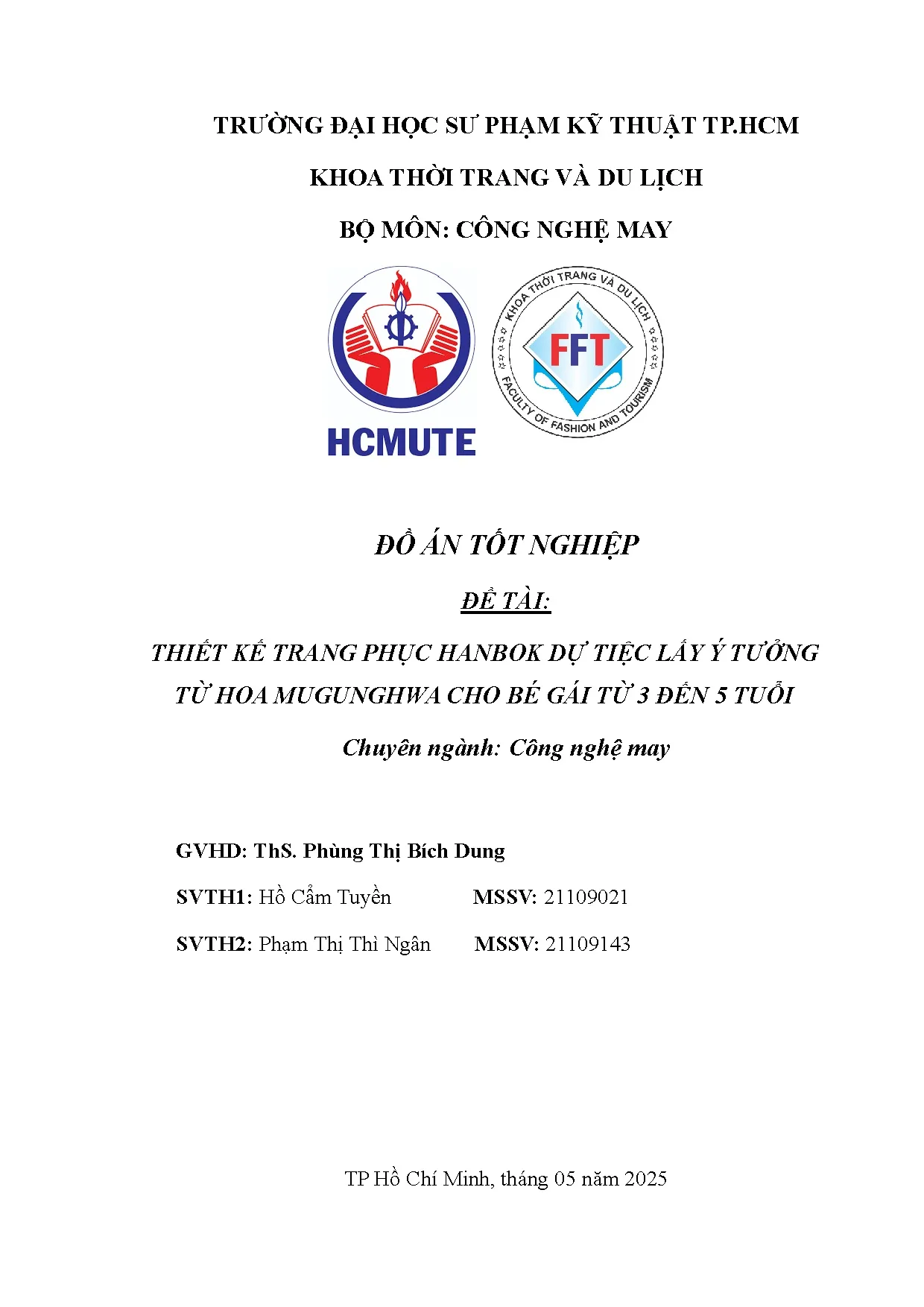 Đồ án tốt nghiệp - Thiết kế trang phục Hanbok dự tiệc lấy ý tưởng từ hoa Mugunghwa cho bé GT 3 Đ 5 T - Trang 2