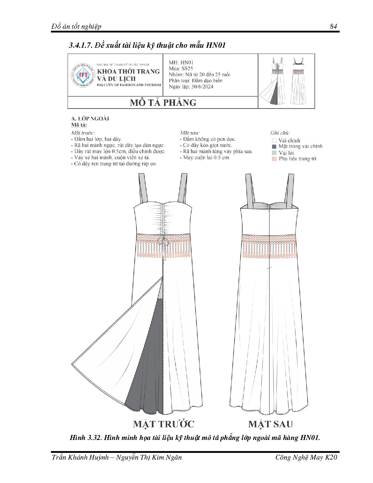 Đồ án tốt nghiệp - Thiết kế đầm dạo biển lấy cảm hứng từ phong cách Bohemian cho nữ độ TT 2 Đ 2 T - Trang 112