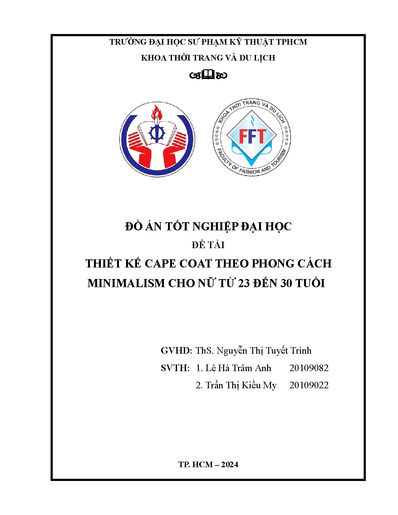 Đồ án tốt nghiệp - Thiết kế cape coat theo phong cách Minimalism cho nữ từ 23 đến 30 tuổi