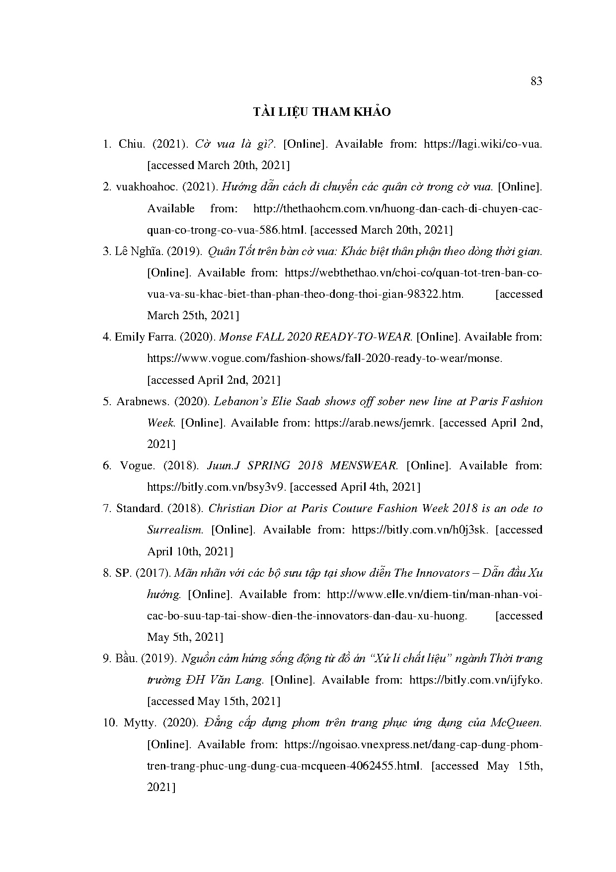 Đồ án tốt nghiệp - Thiết kế trang phục ứng dụng dành cho nữ từ 25 - 30 tuổi lấy ý tưởng từ cờ vua - Trang 95