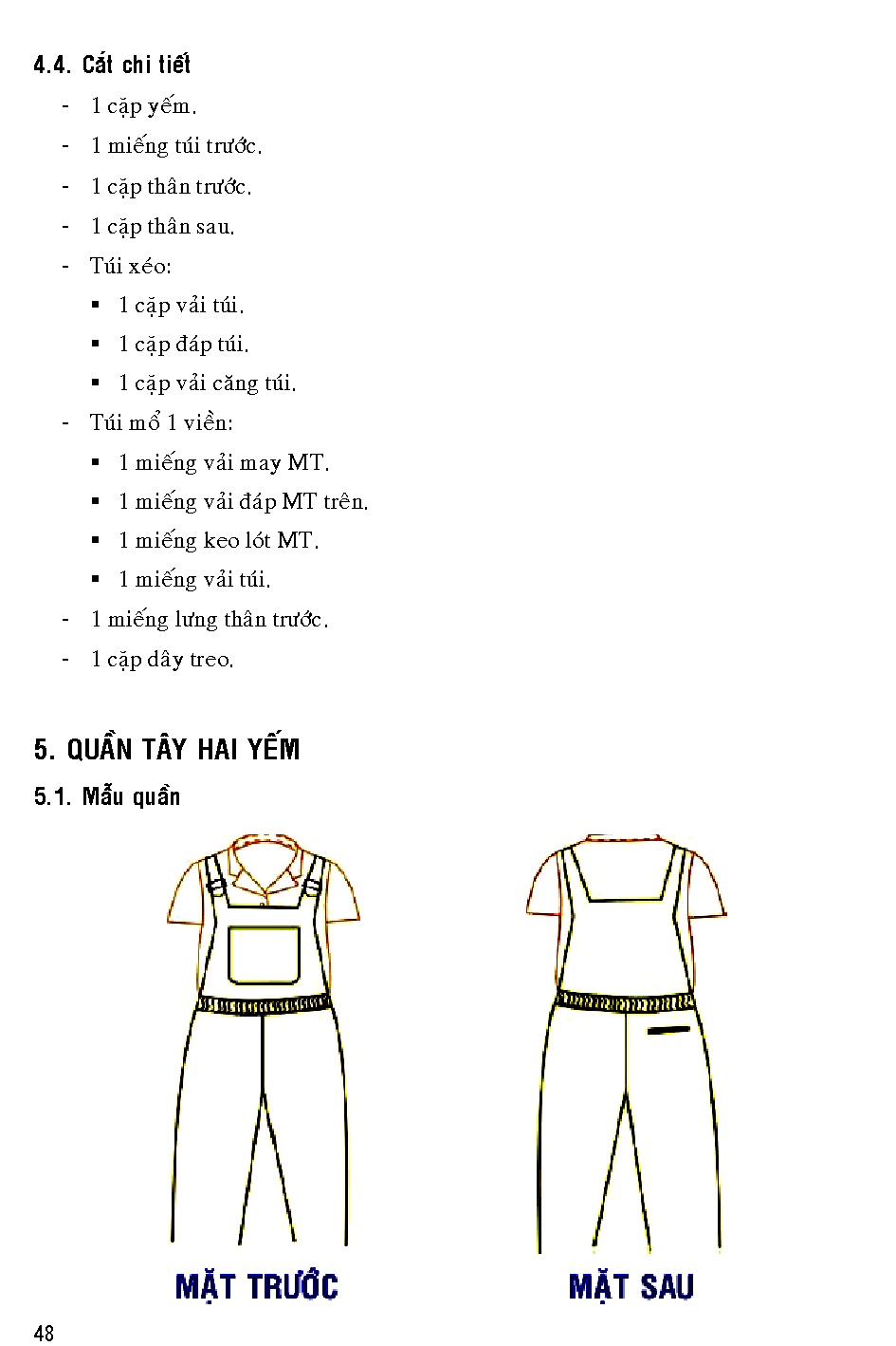Giáo trình thiết kế quần áo bảo hộ lao động (HCMUTE) - Trang 48