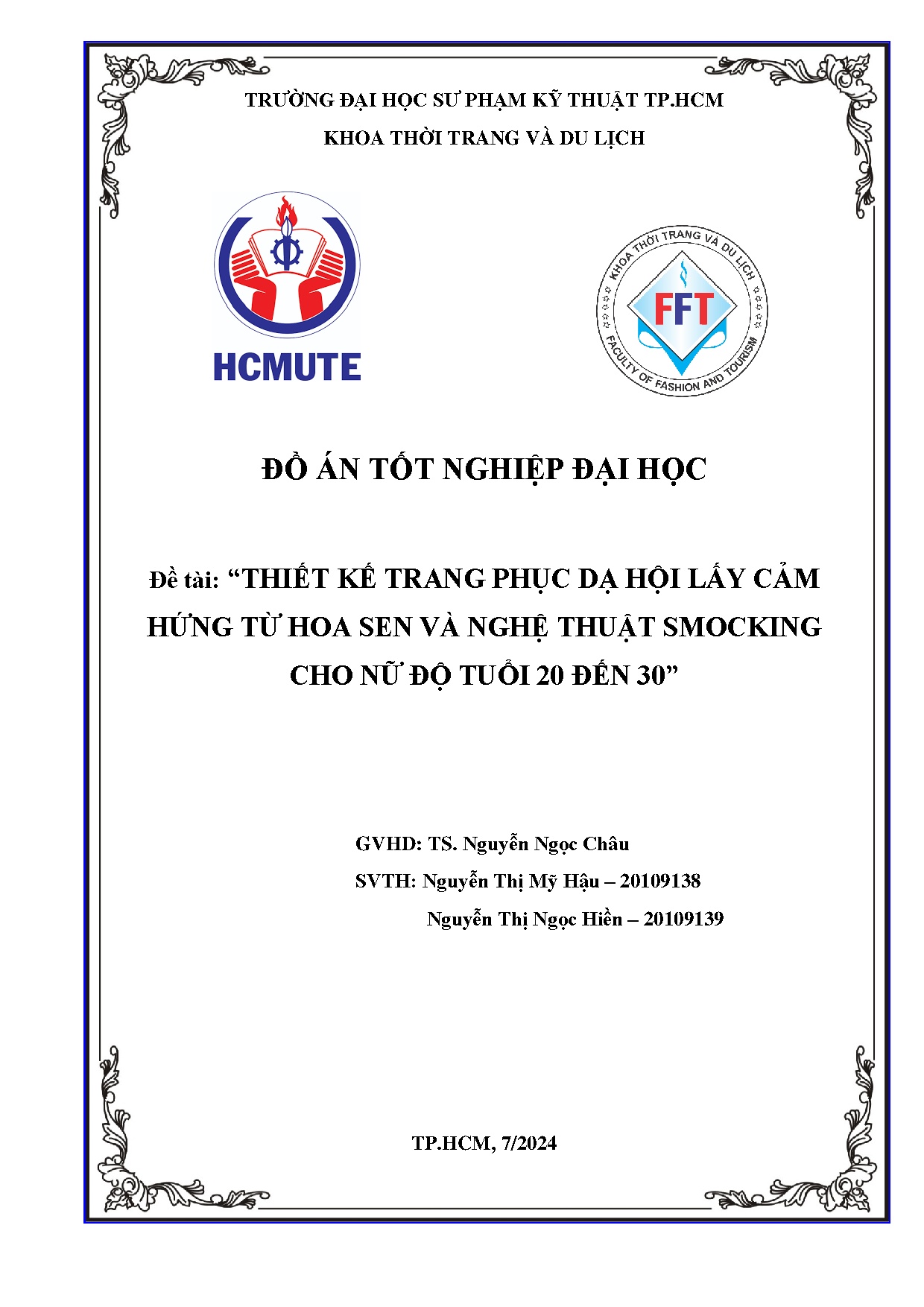 Đồ án tốt nghiệp - Thiết kế trang phục dạ hội lấy cảm hứng từ hoa sen và nghệ thuật SCNĐT 2 Đ 3