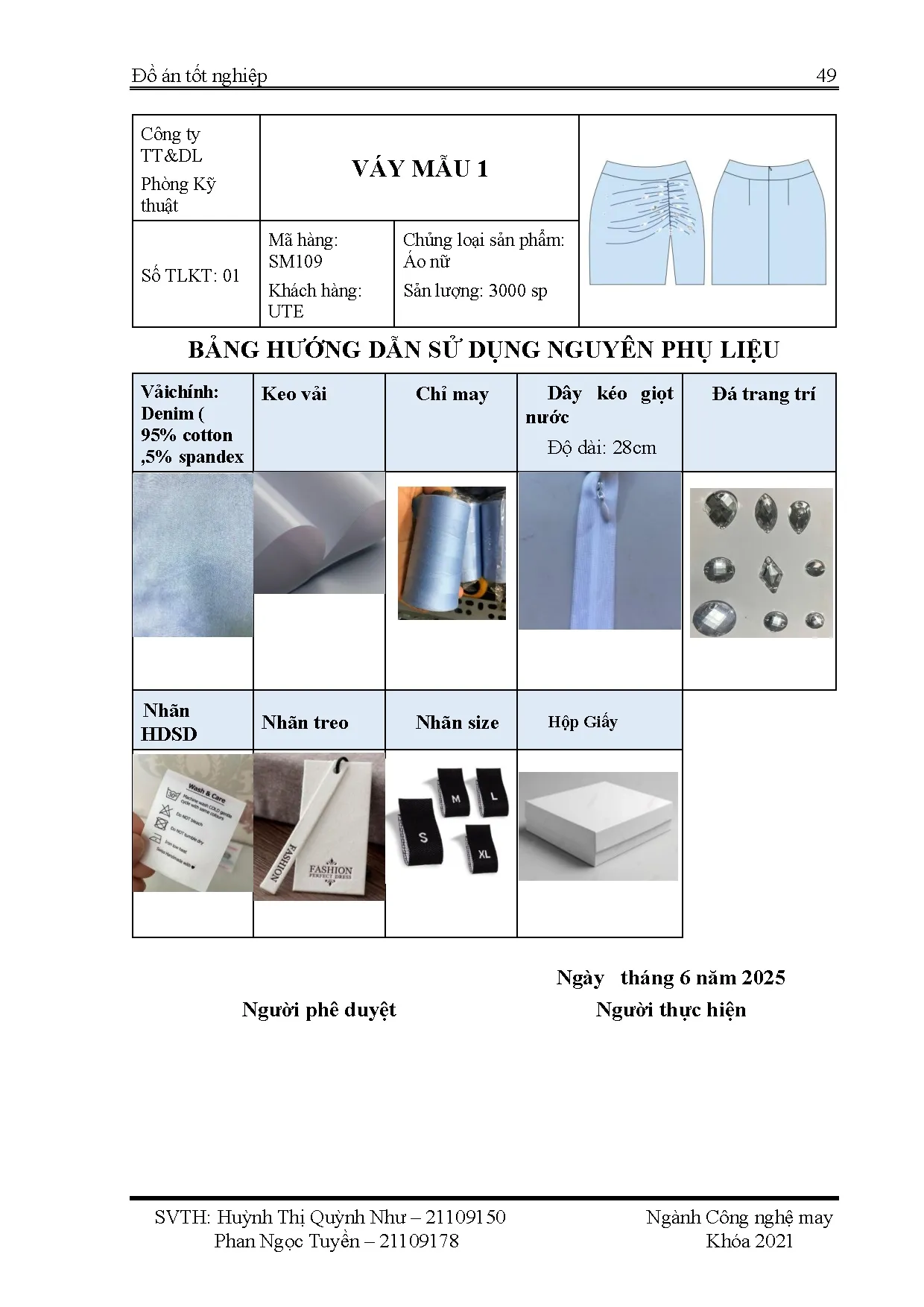 Đồ án tốt nghiệp - Thiết kế trang phục dự tiệc cho nữ độ tuổi 18 - 23 từ chất liệu Denim - Trang 69