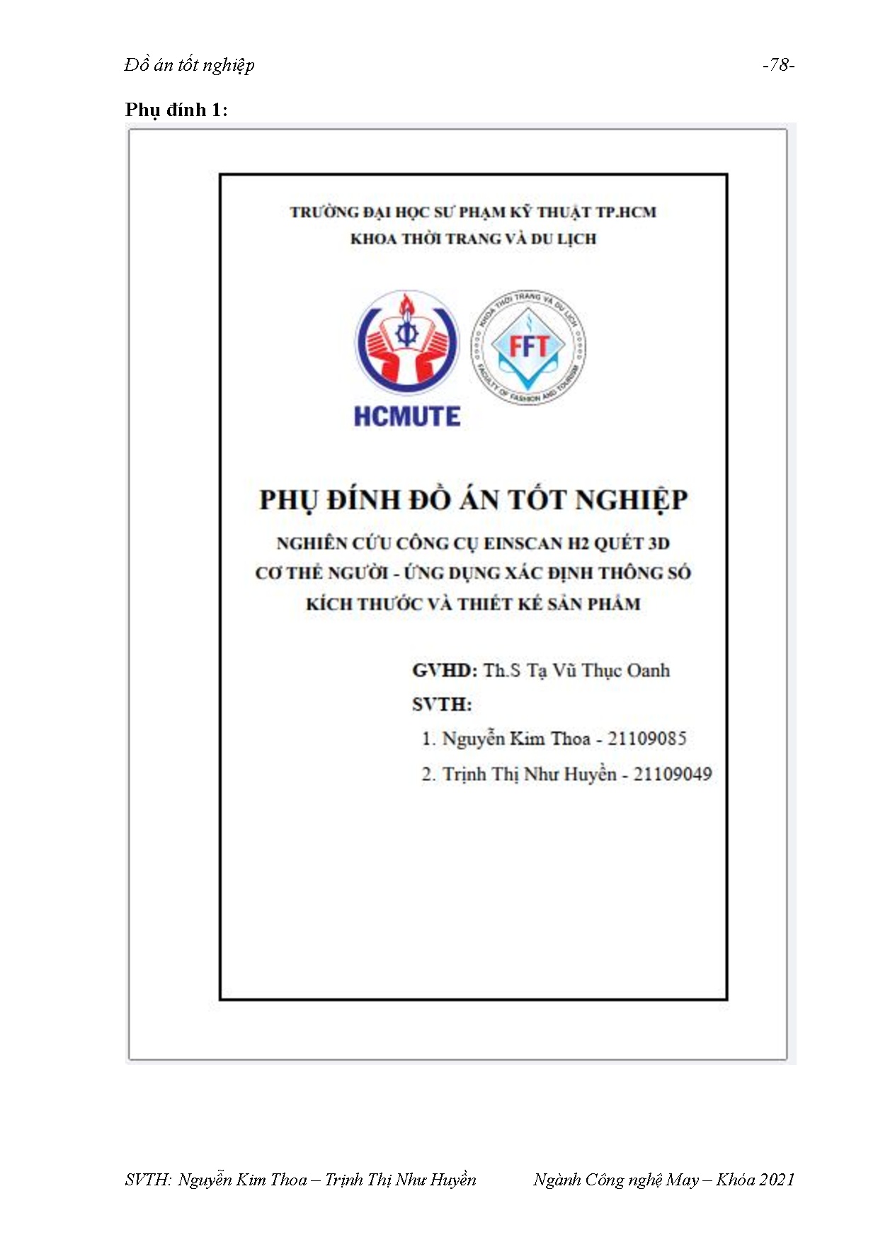 Đồ án tốt nghiệp - Nghiên cứu công cụ EinScan H2 quét 3D cơ thể người - ứng dụng xác định TSKTVTKSP - Trang 93