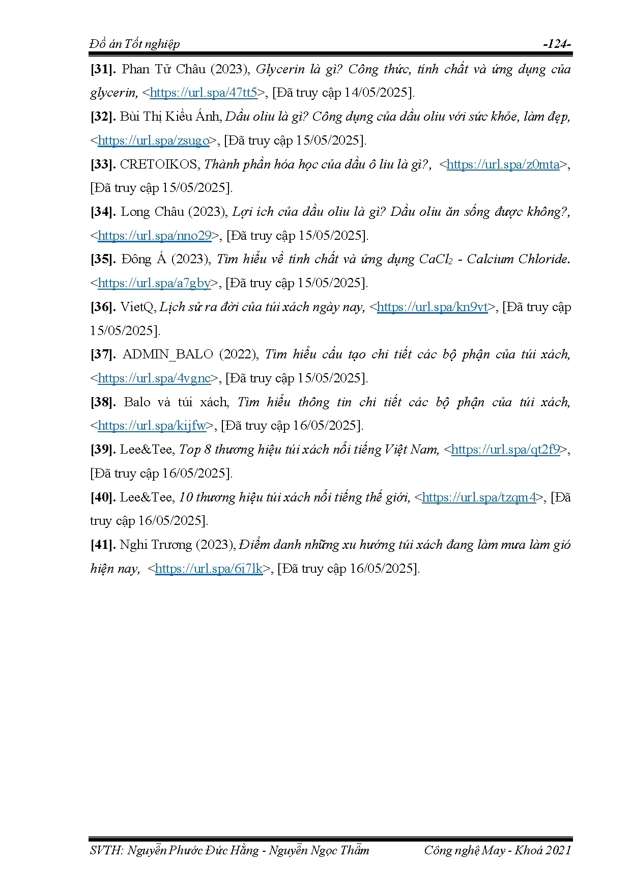 Đồ án tốt nghiệp - Chế tạo vải giả da từ hỗn hợp xơ bông và Alginate làm vật liệu may túi xách - Trang 148