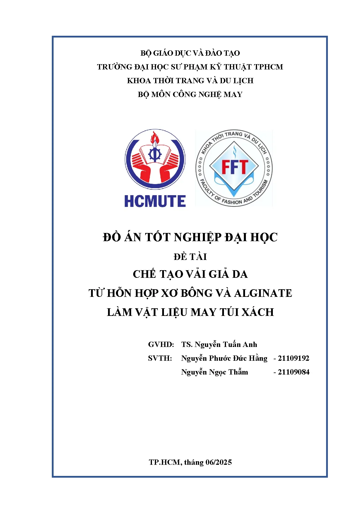 Đồ án tốt nghiệp - Chế tạo vải giả da từ hỗn hợp xơ bông và Alginate làm vật liệu may túi xách - Trang 2